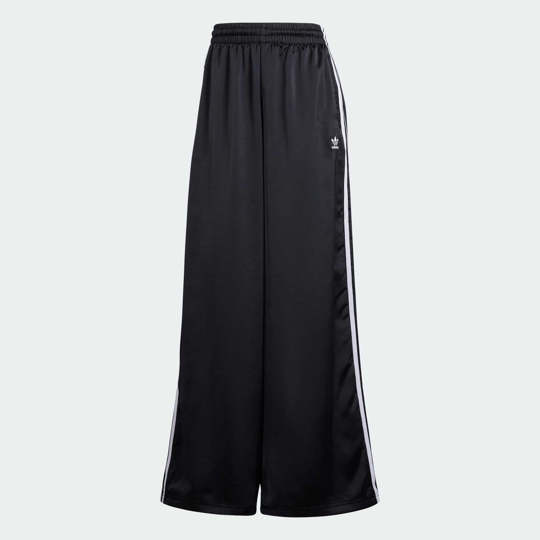 Clothing - Adicolor Satin Wide Leg Track Pants - Black | adidas South ...