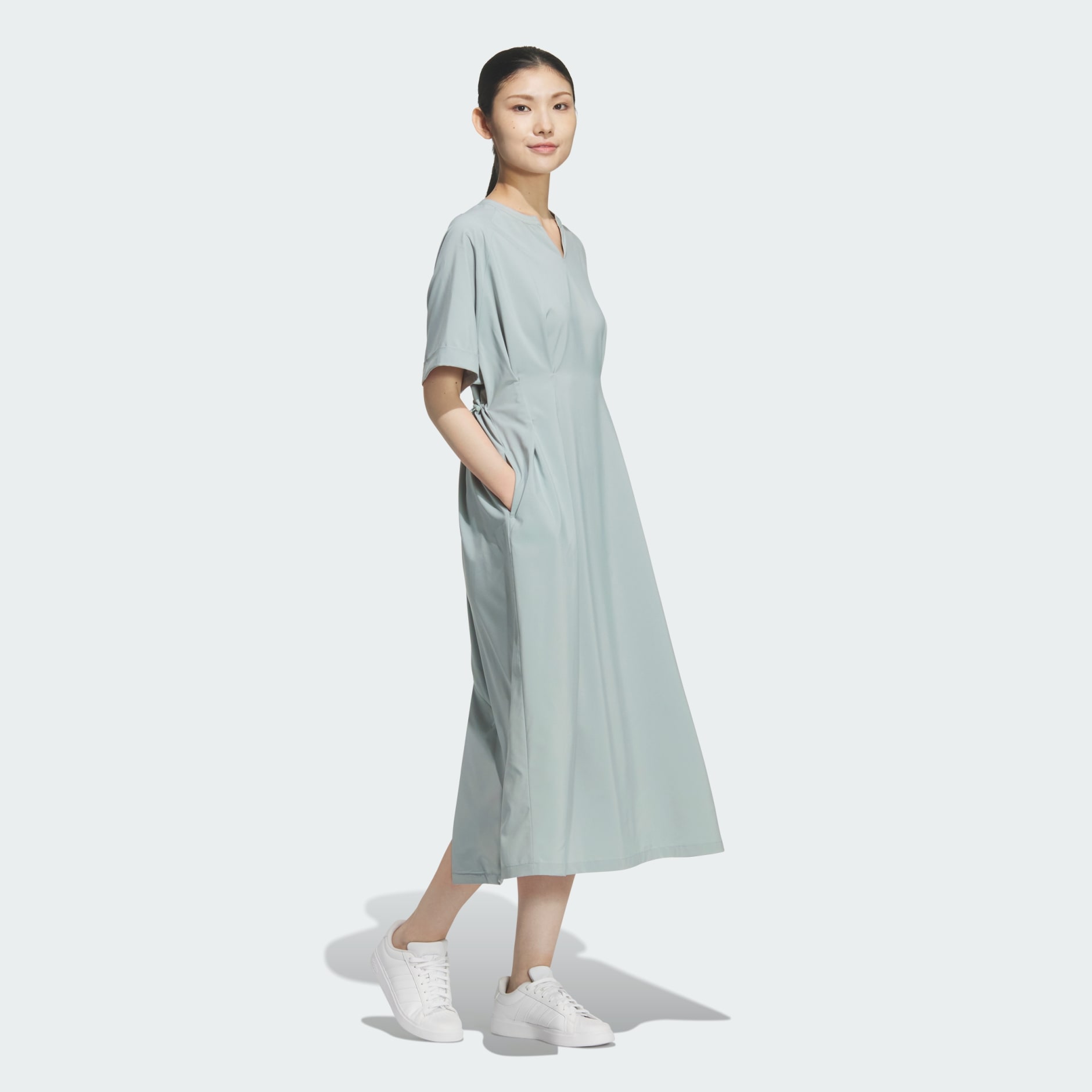 SOFTLUX STRETCH WOVEN LOOSE FIT DRESS