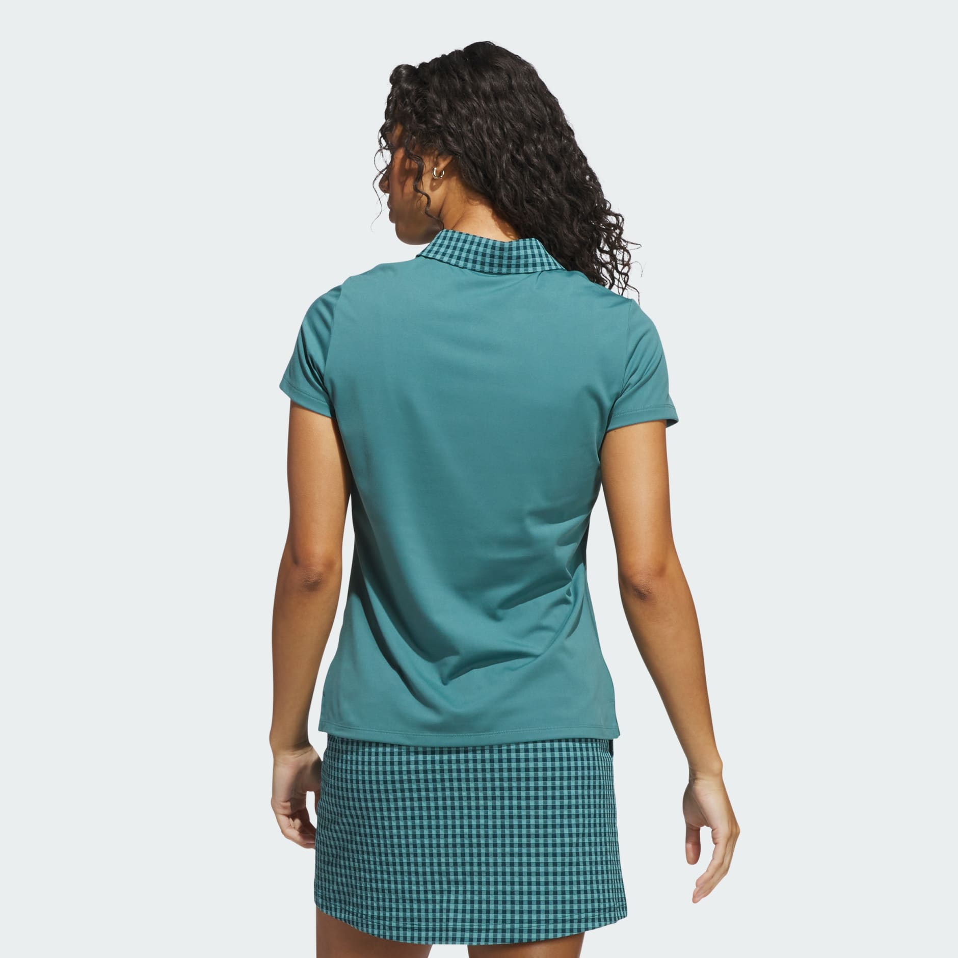 Ultimate365 Gingham Short Sleeve Polo Shirt