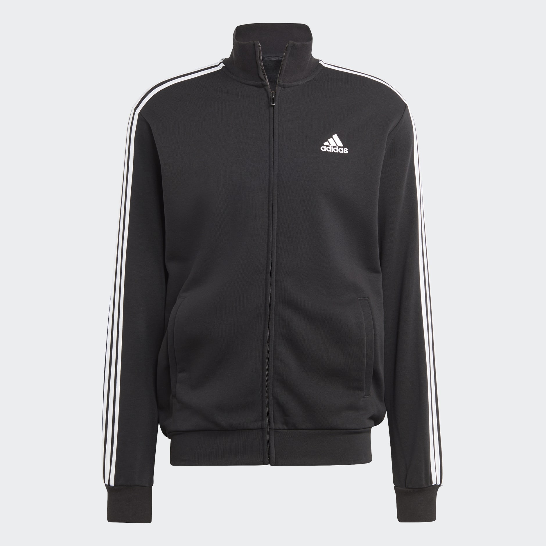 adidas Basic 3-Stripes French Terry Track Suit - Black | adidas UAE