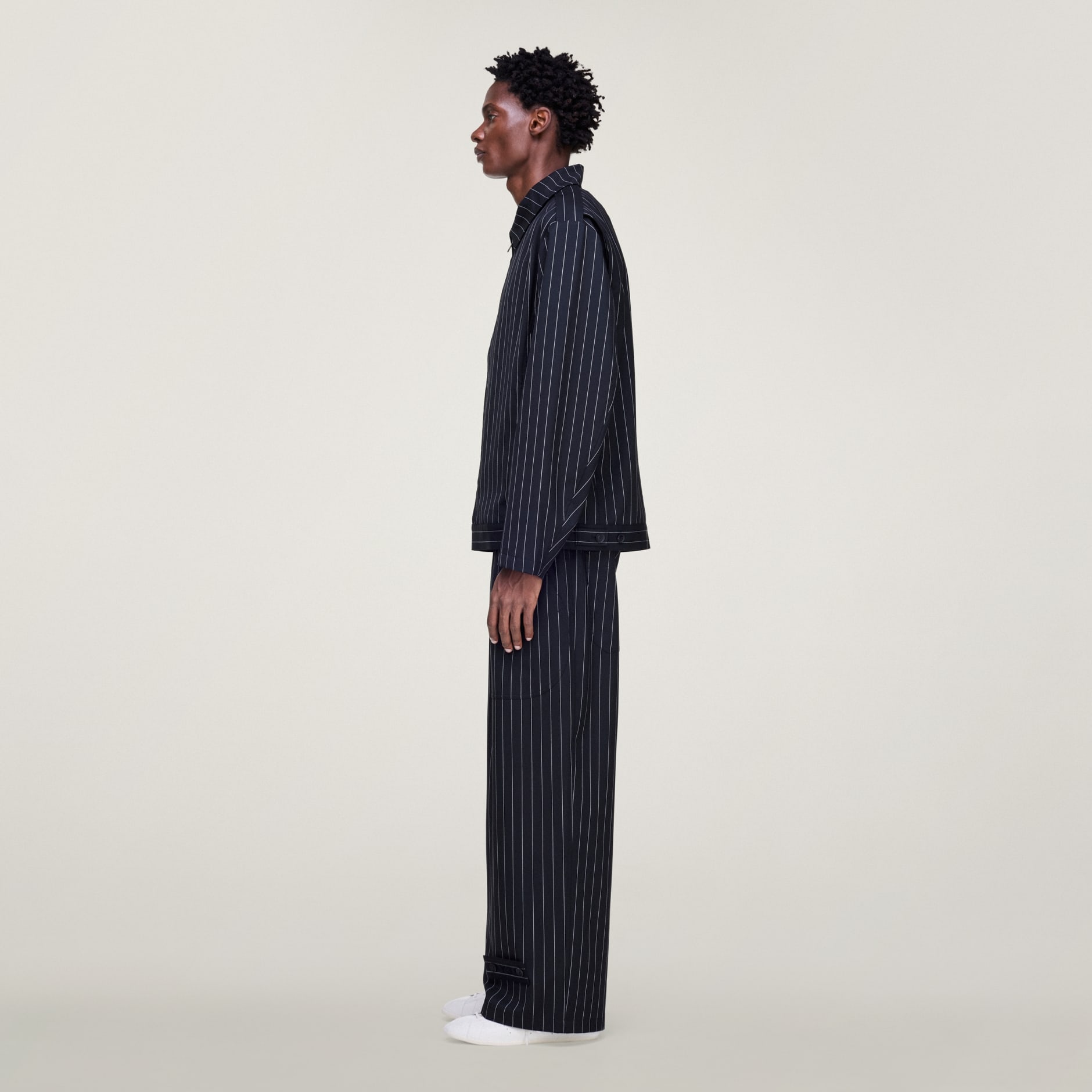 VUNENE HLAČE &Scaron;IROKIH NOGAVICA Y-3 PINSTRIPE REFINED