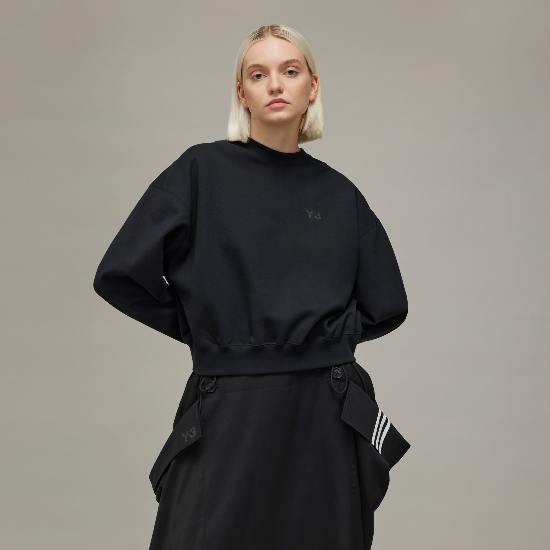 Y-3 Brushed Terry Boxy Crew Sweatshirt