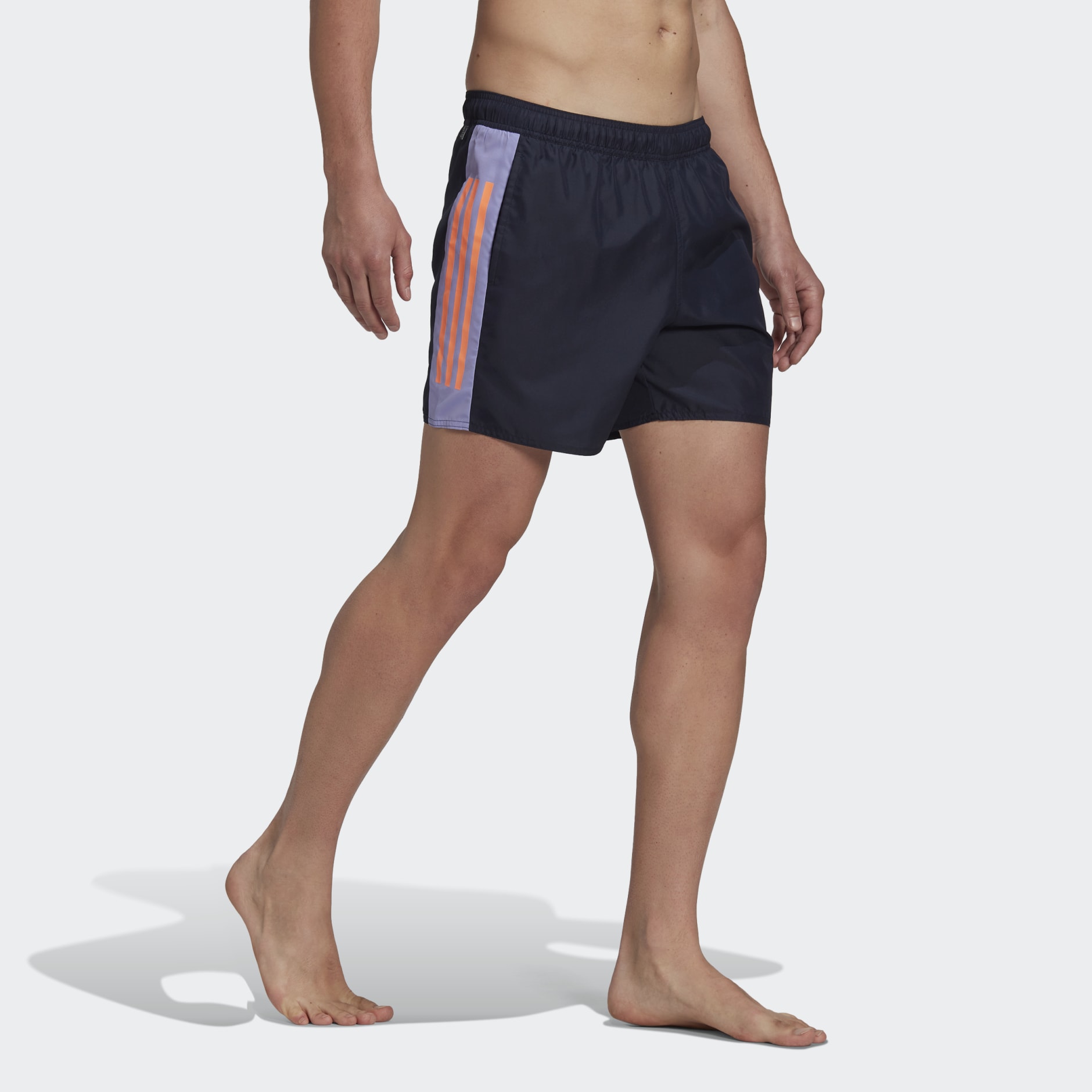 Short Length Colorblock 3-Stripes Swim Shorts