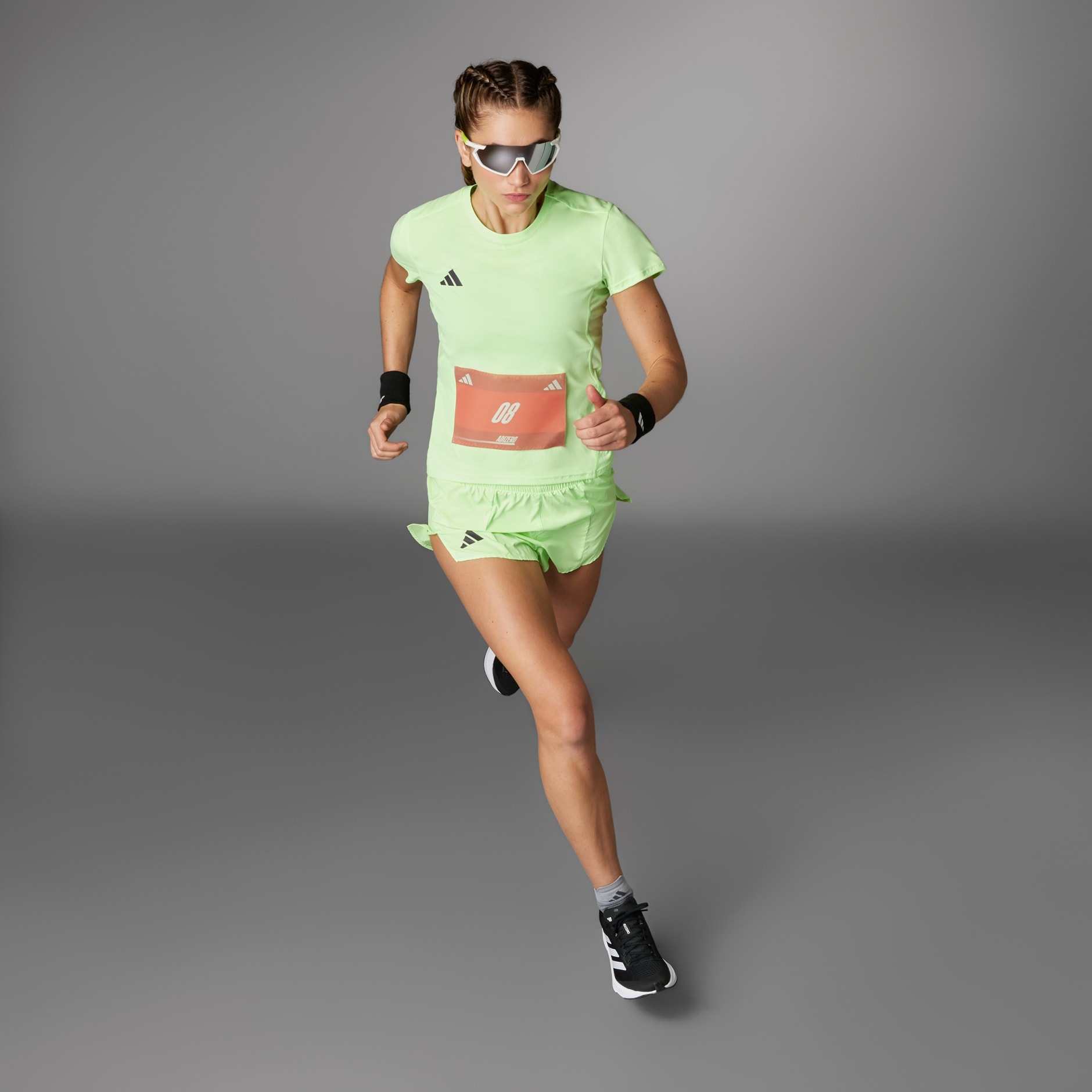 Women's Clothing - Adizero Essentials Running Tee - Green | adidas 