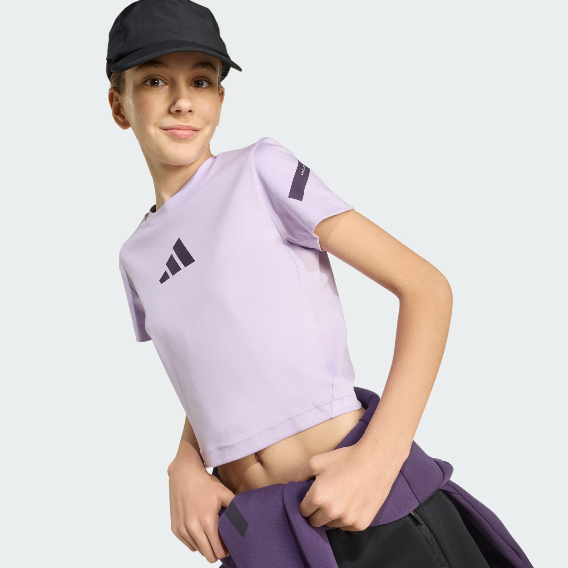 تيشيرت قصيرة للفتيات adidas Z.N.E. Fitted