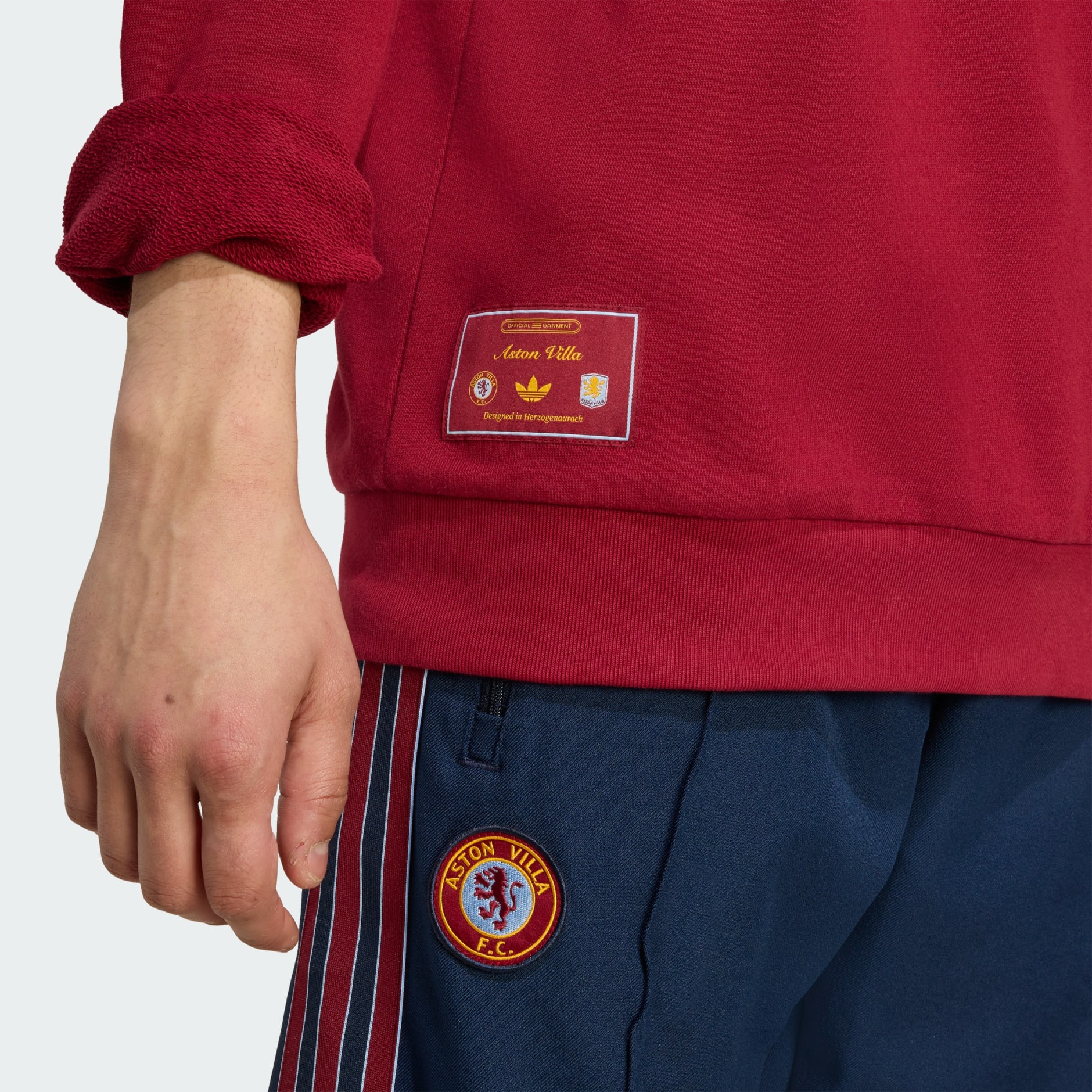 Top cu fermoar 1/2 Aston Villa FC Terrace Icons