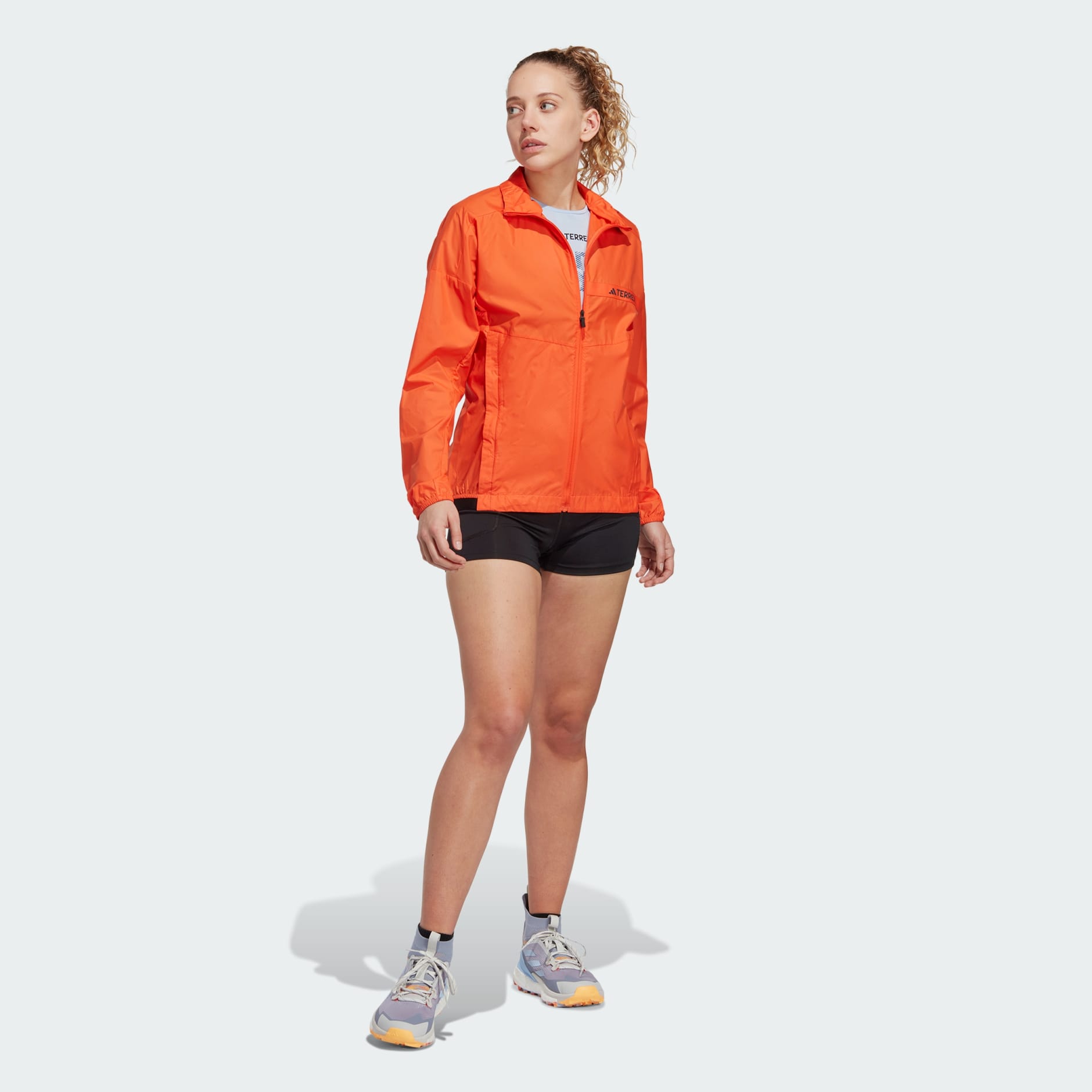 Women\'s Clothing Orange | Jacket Saudi adidas Wind Terrex - Arabia Multi 