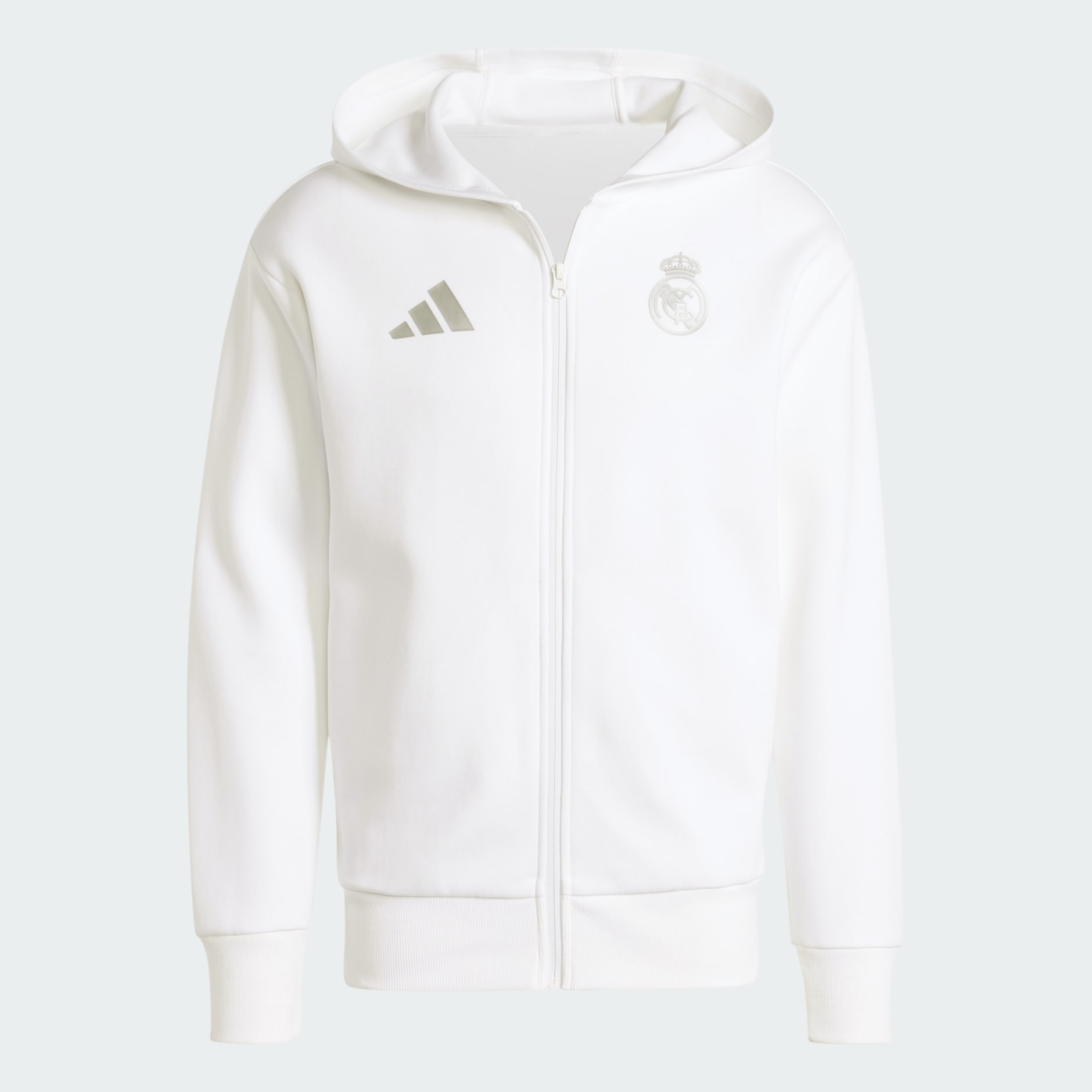 Clothing - Real Madrid Anthem Jacket - White | adidas South Africa