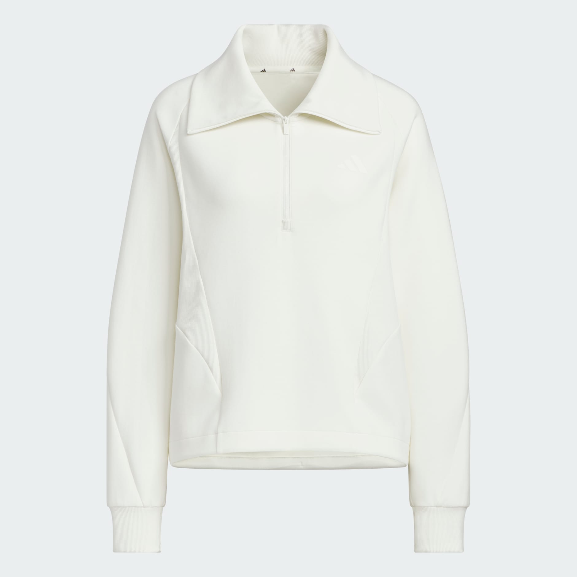 Women Soft Lux Half Zip Sweatshirt - White | adidas Hong Kong