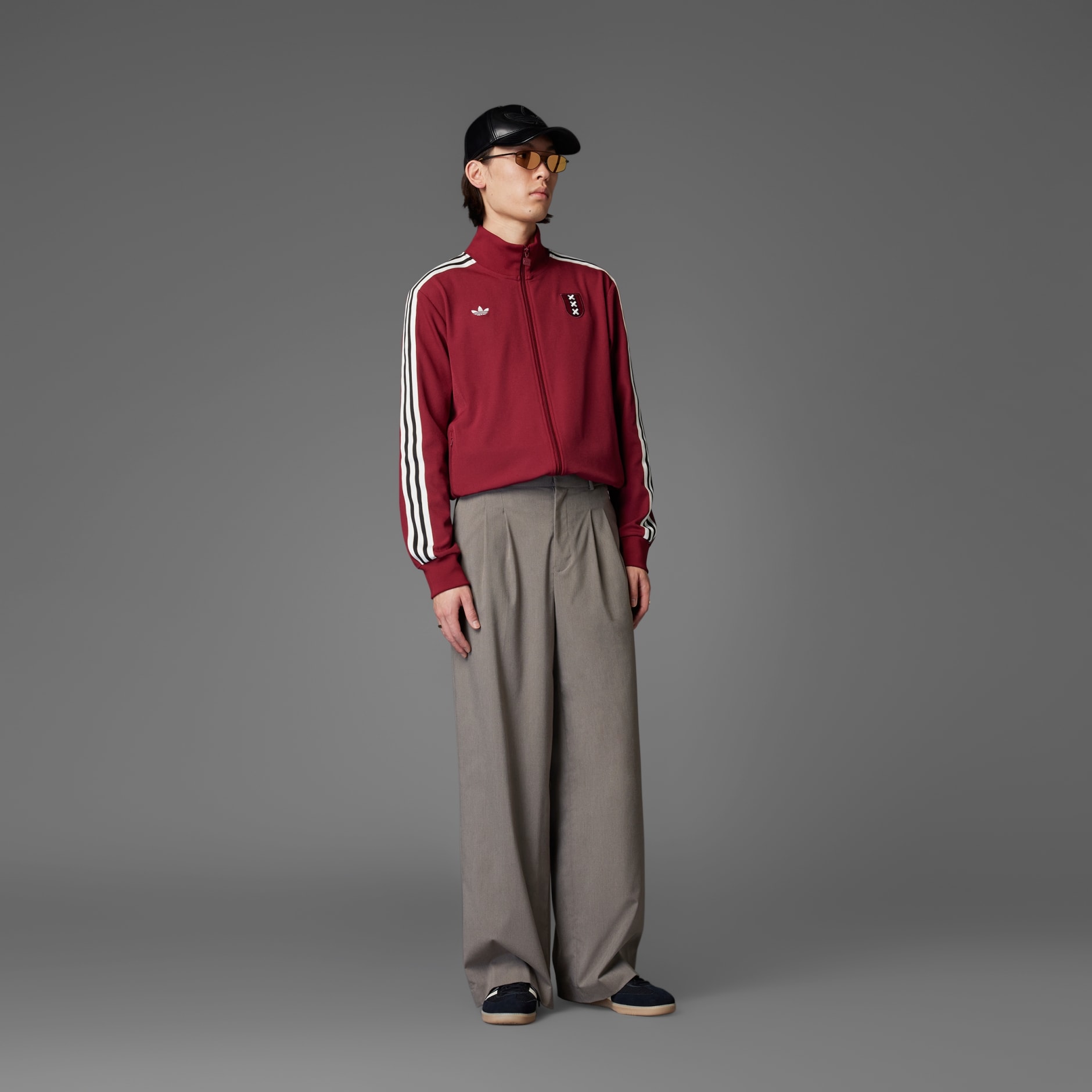 adidas Ajax Amsterdam Anniversary Track Top - Burgundy