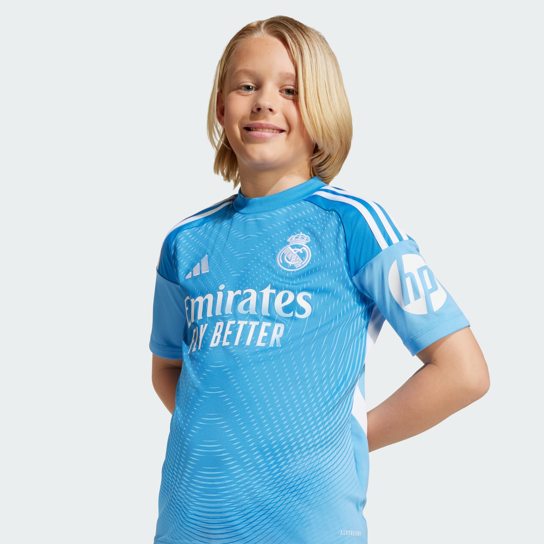 Echipament portar Real Madrid 25/26 Home Goalkeeper pentru copii