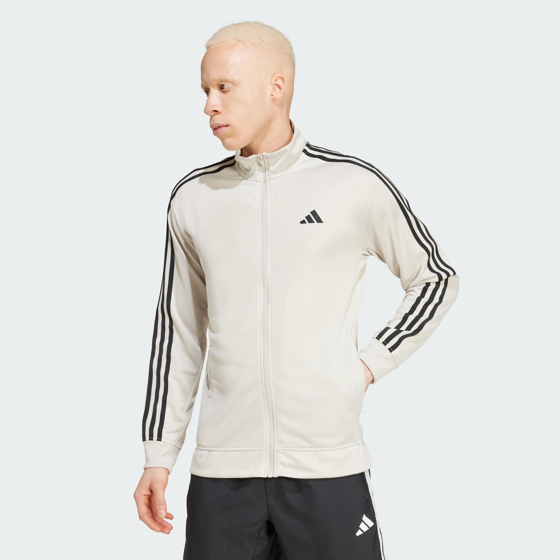 ウェア Addidas ivory strpped jacket Clothing - Essentials 3-Stripes Training Track Top - Beige