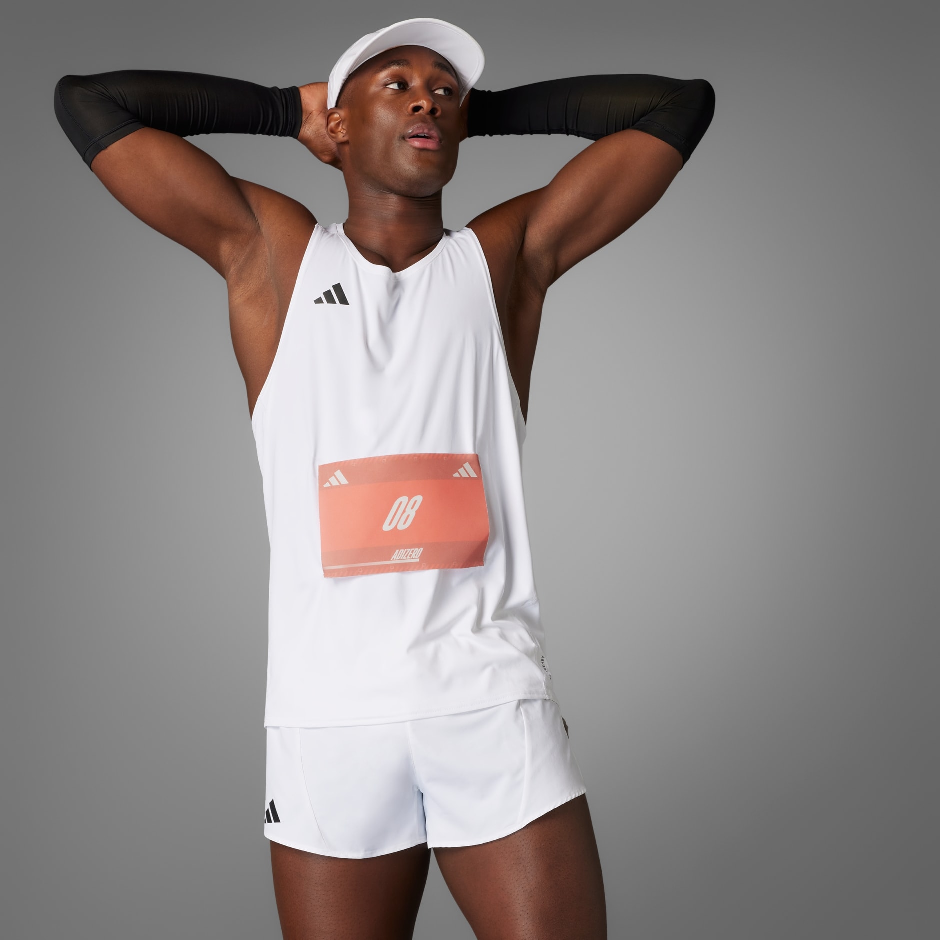 adidas Adizero Essentials Running Singlet - White | adidas TZ adidas Adizero Essentials Running Singlet - White | adidas TZ