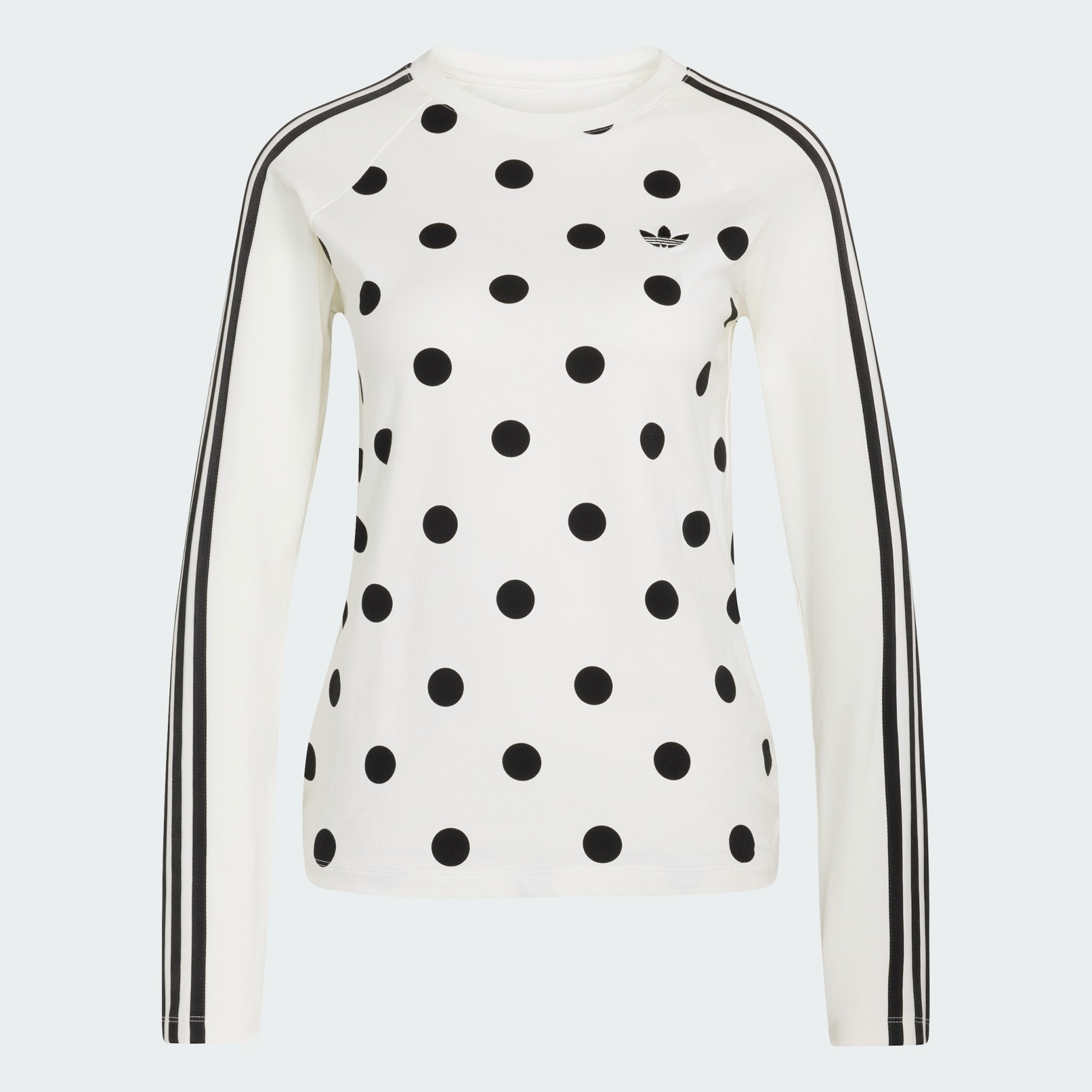 POLKA DOTS SLIM LONG SLEEVE TOP