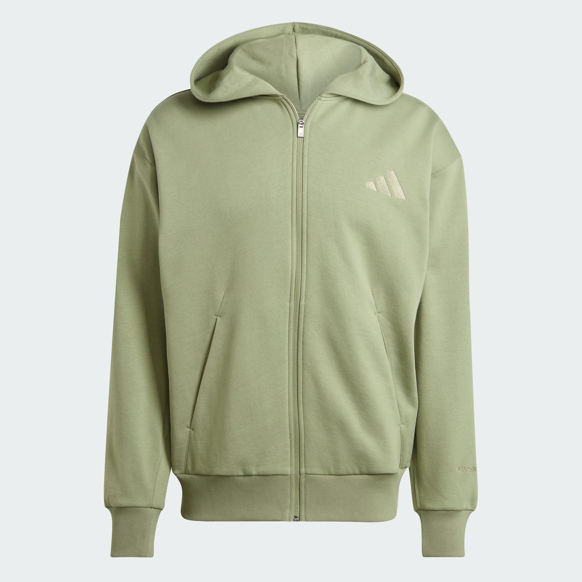 Men s Clothing ALL SZN Fleece Full Zip Hoodie Green adidas Egypt