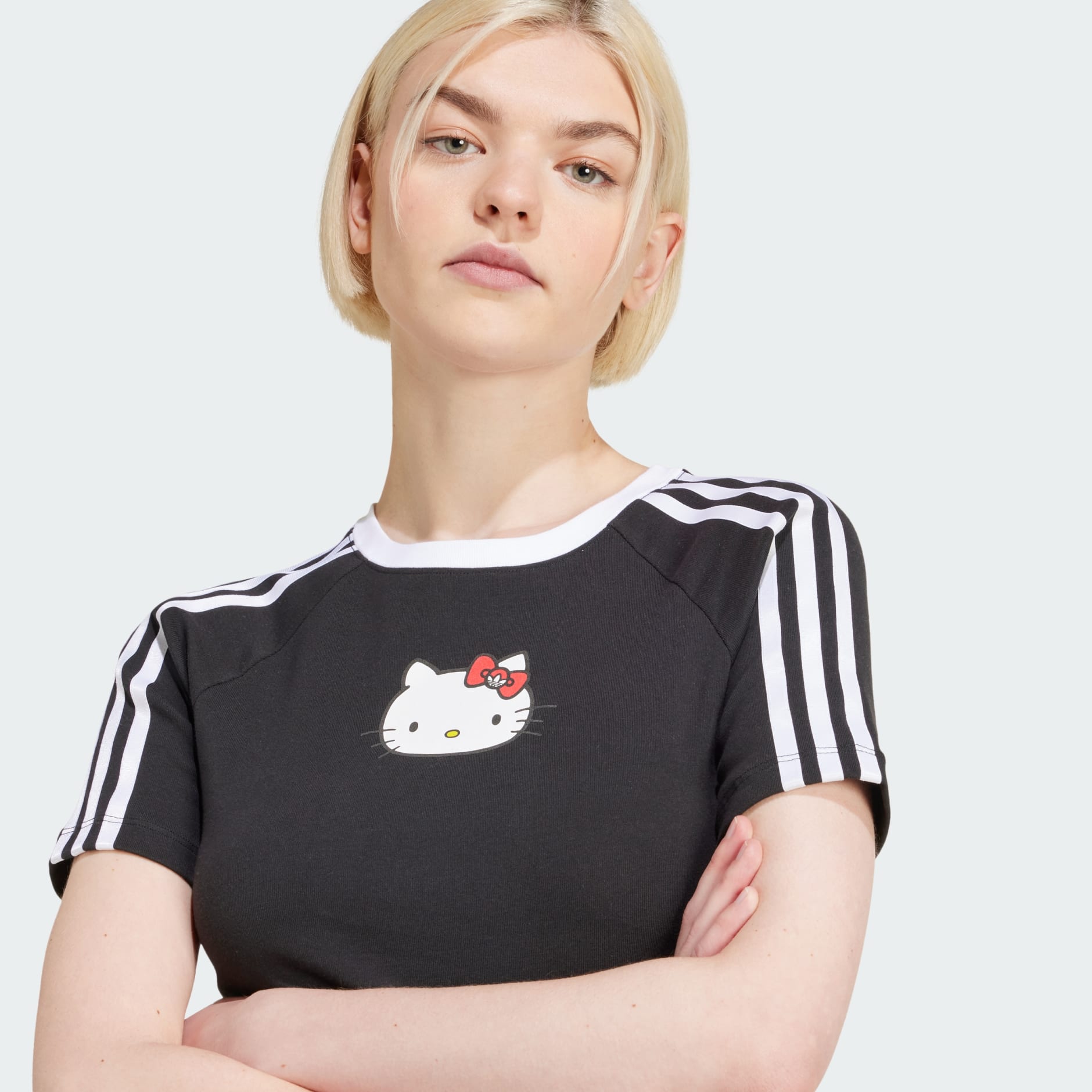 【adidas】ハローキティ 3-STRIPES BABY Tシャツ adidas x Hello Kitty 3-Stripes Baby Tee - Black | adidas
