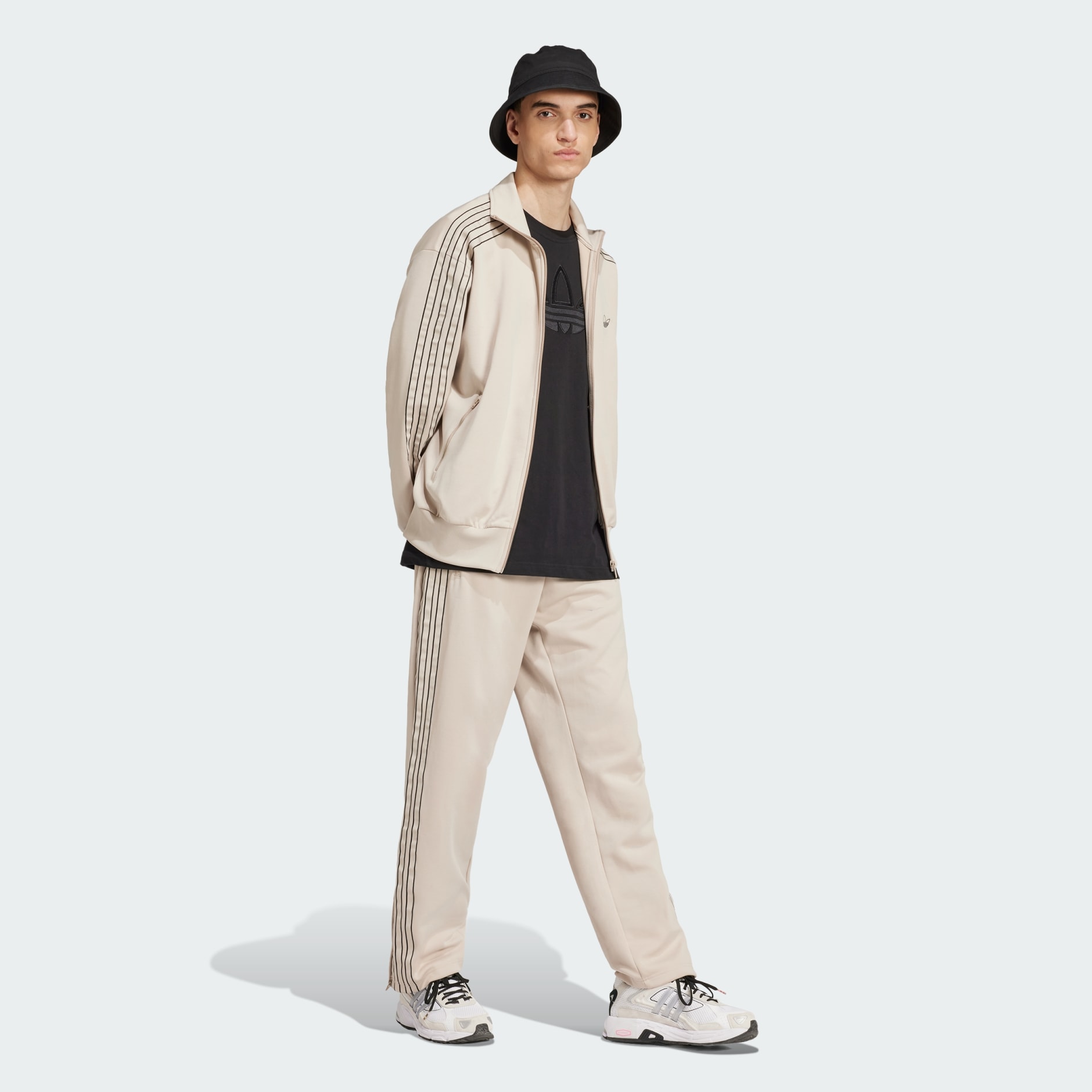 adidas Outlined Trefoil Firebird Track Top - Beige | adidas GH