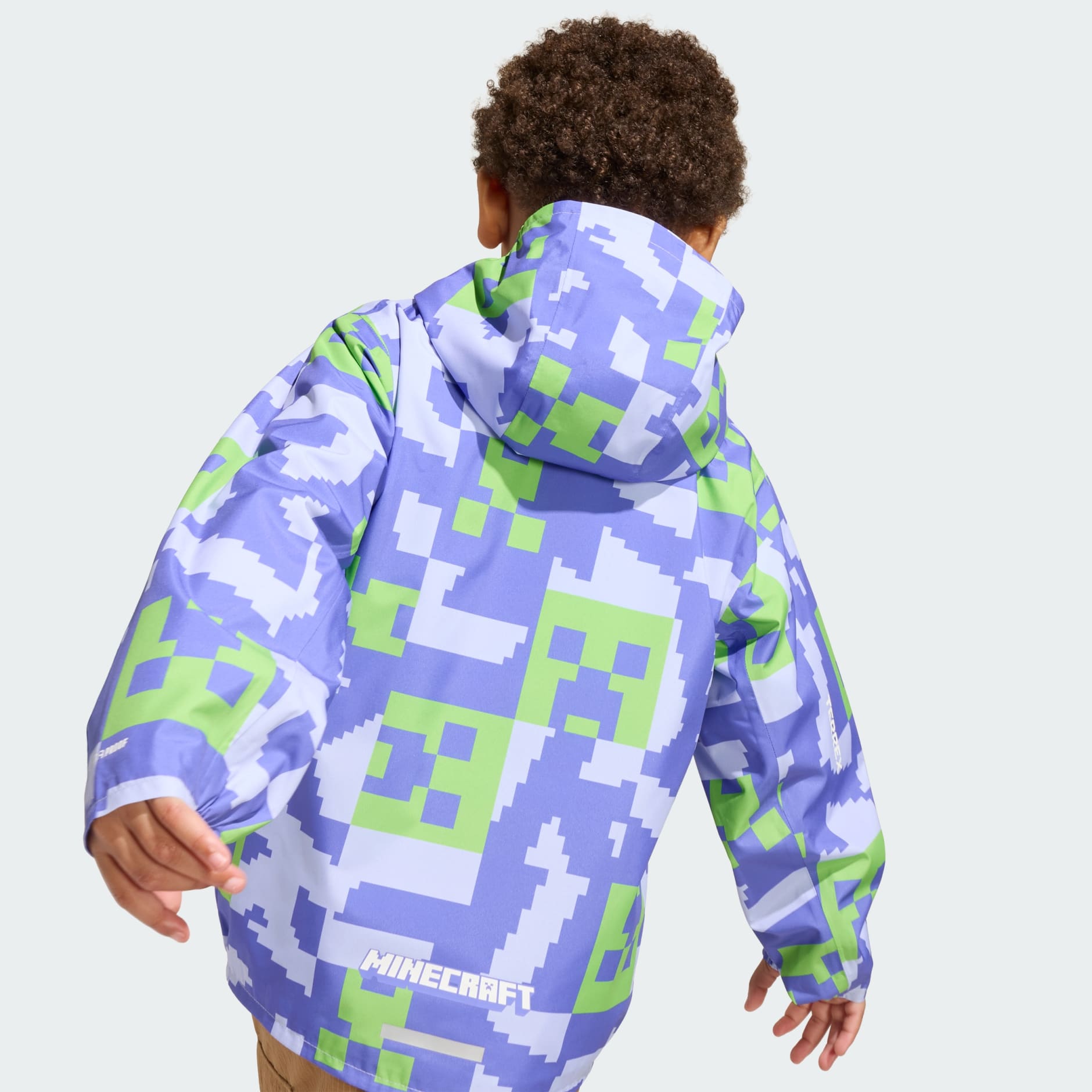 adidas Minecraft Terrex 2 Layer Climaproof Rain Jacket