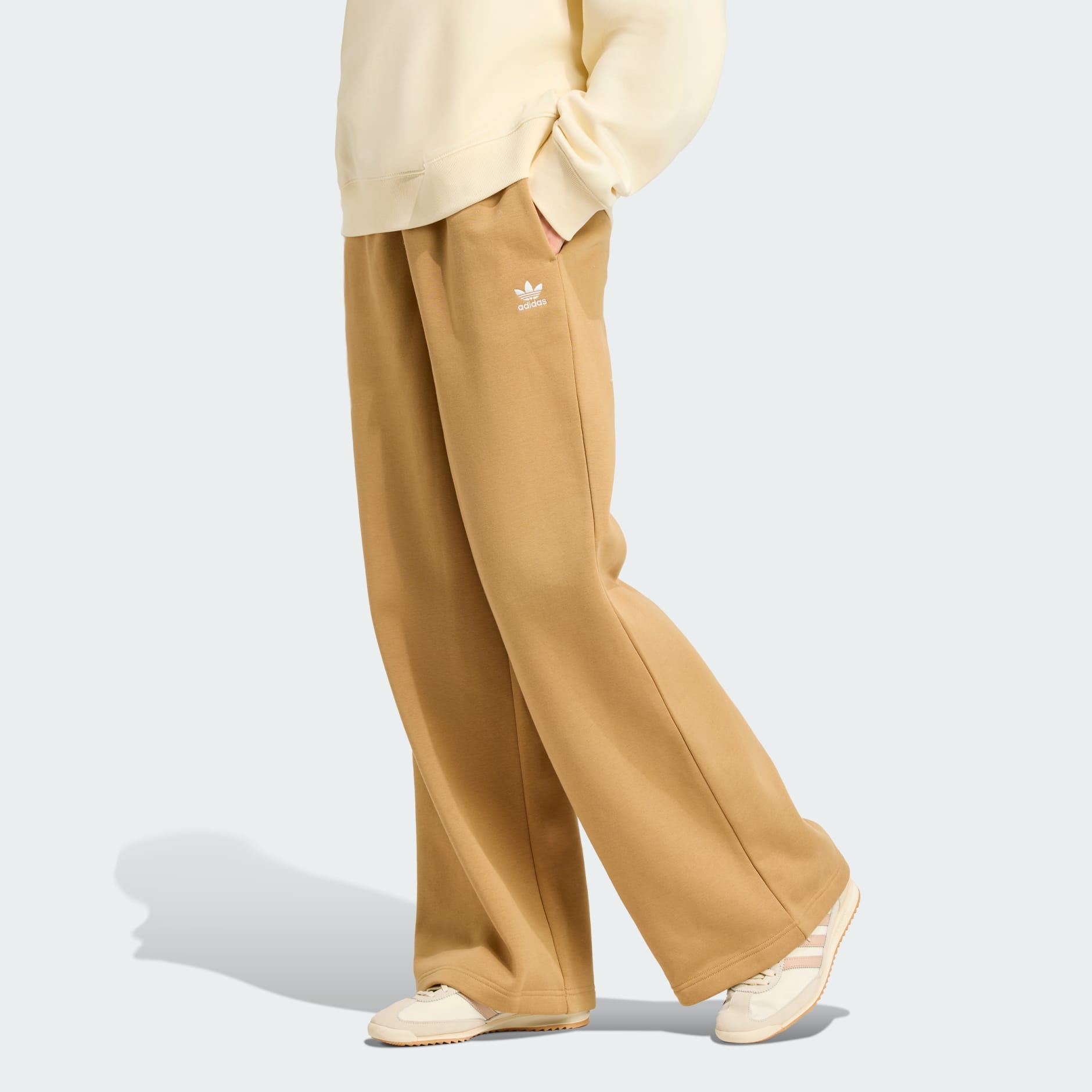 Pantaloni din fleece cu crac larg Essentials