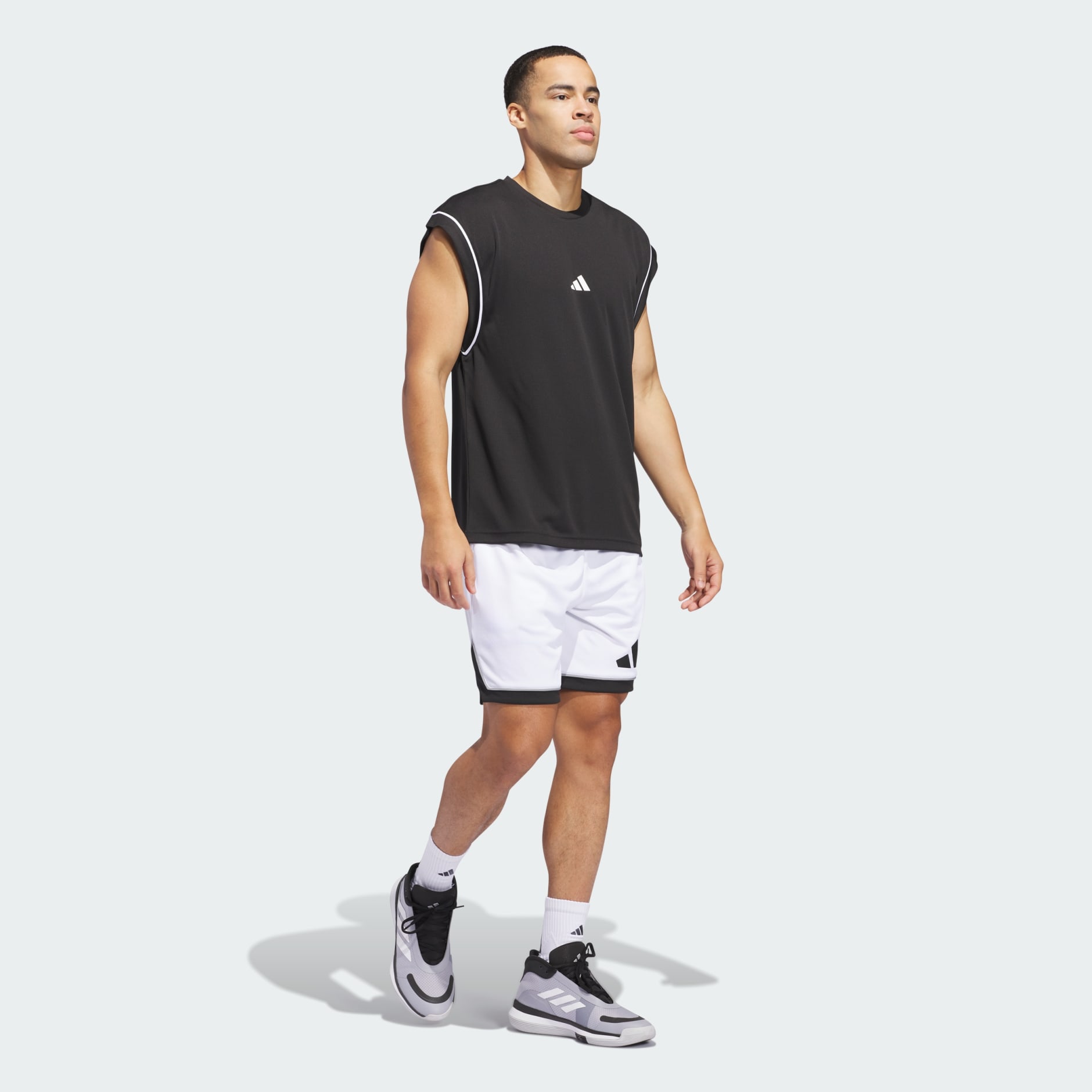 ★ adidas★ Basketball BOS Shorts JN4729 Clothing - adidas Basketball Badge of Sport Shorts - White