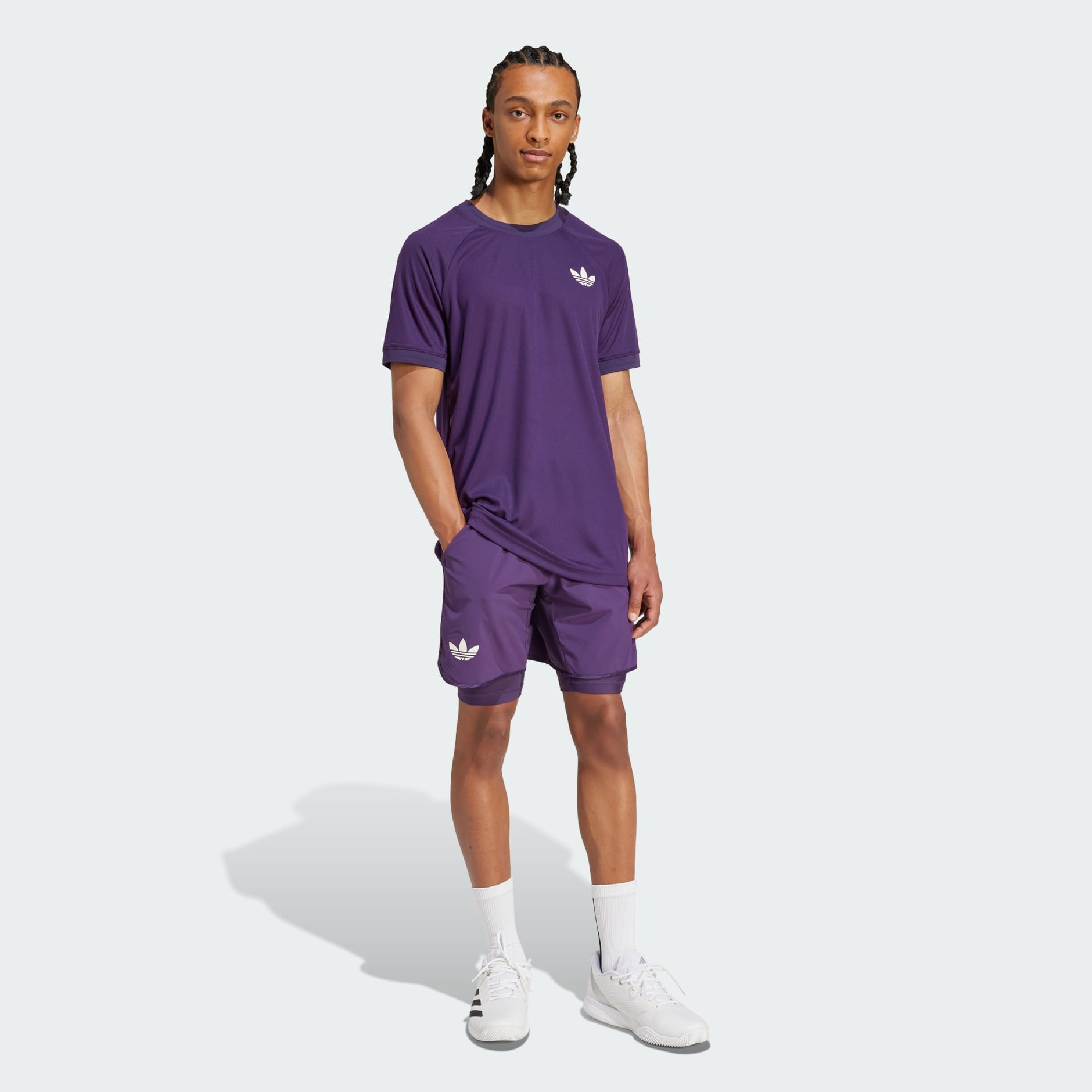 adidas Tennis Climacool Shorts Set - Purple | adidas UAE