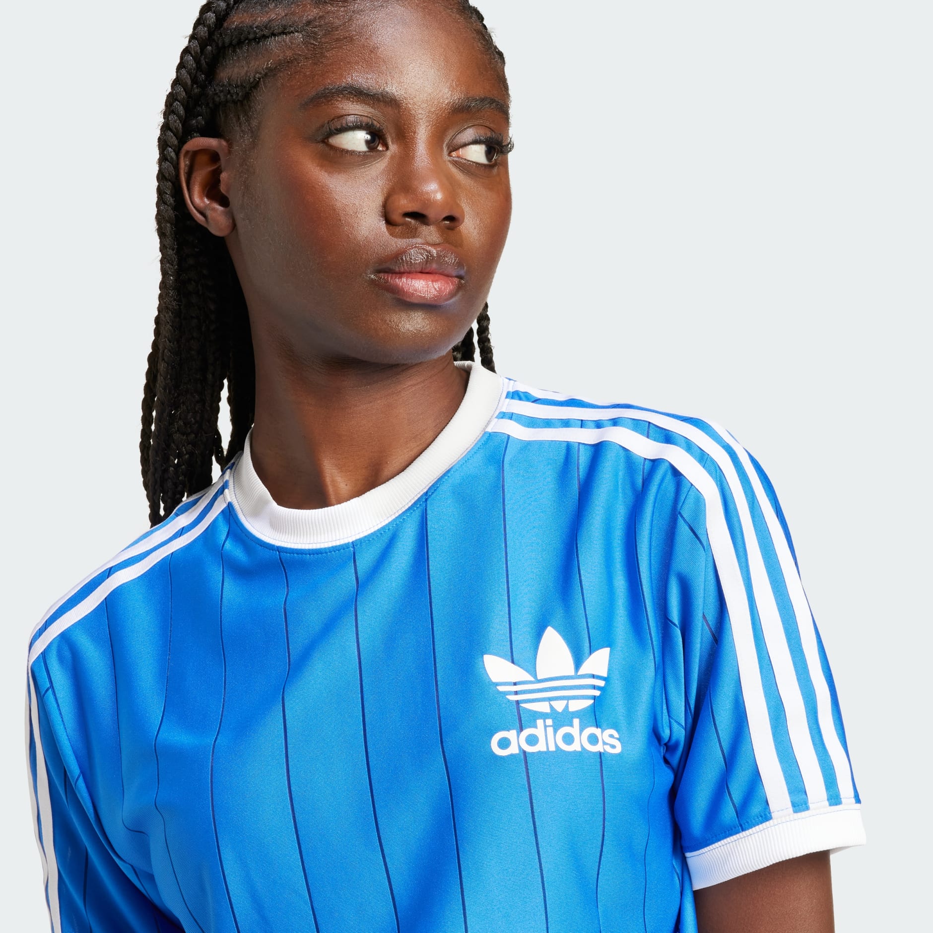 adidas Adicolor 3-Stripes Pinstripe Tee - Blue | adidas LK