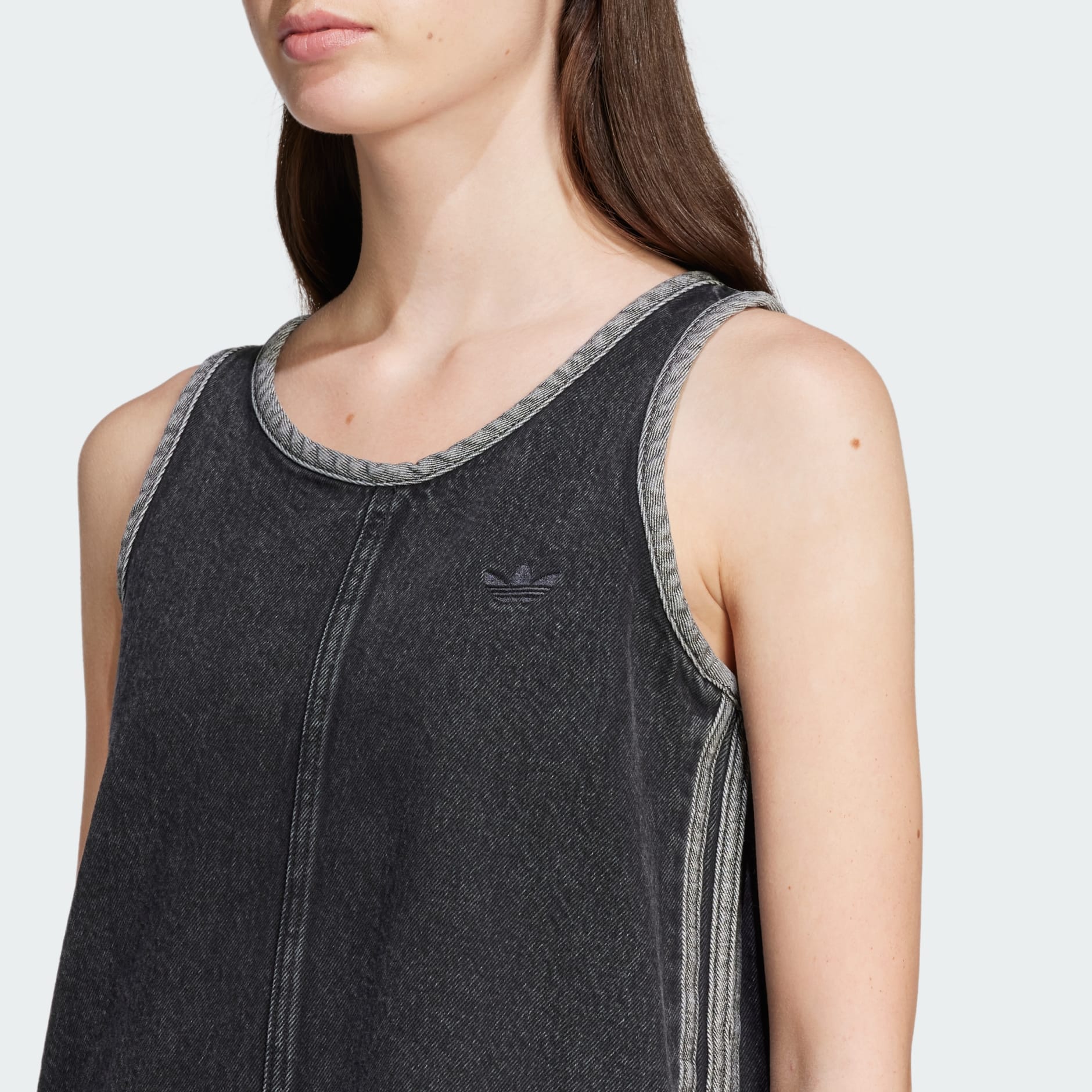 CLOTHING - Adicolor Denim 3-Stripes Tank Dress - Black