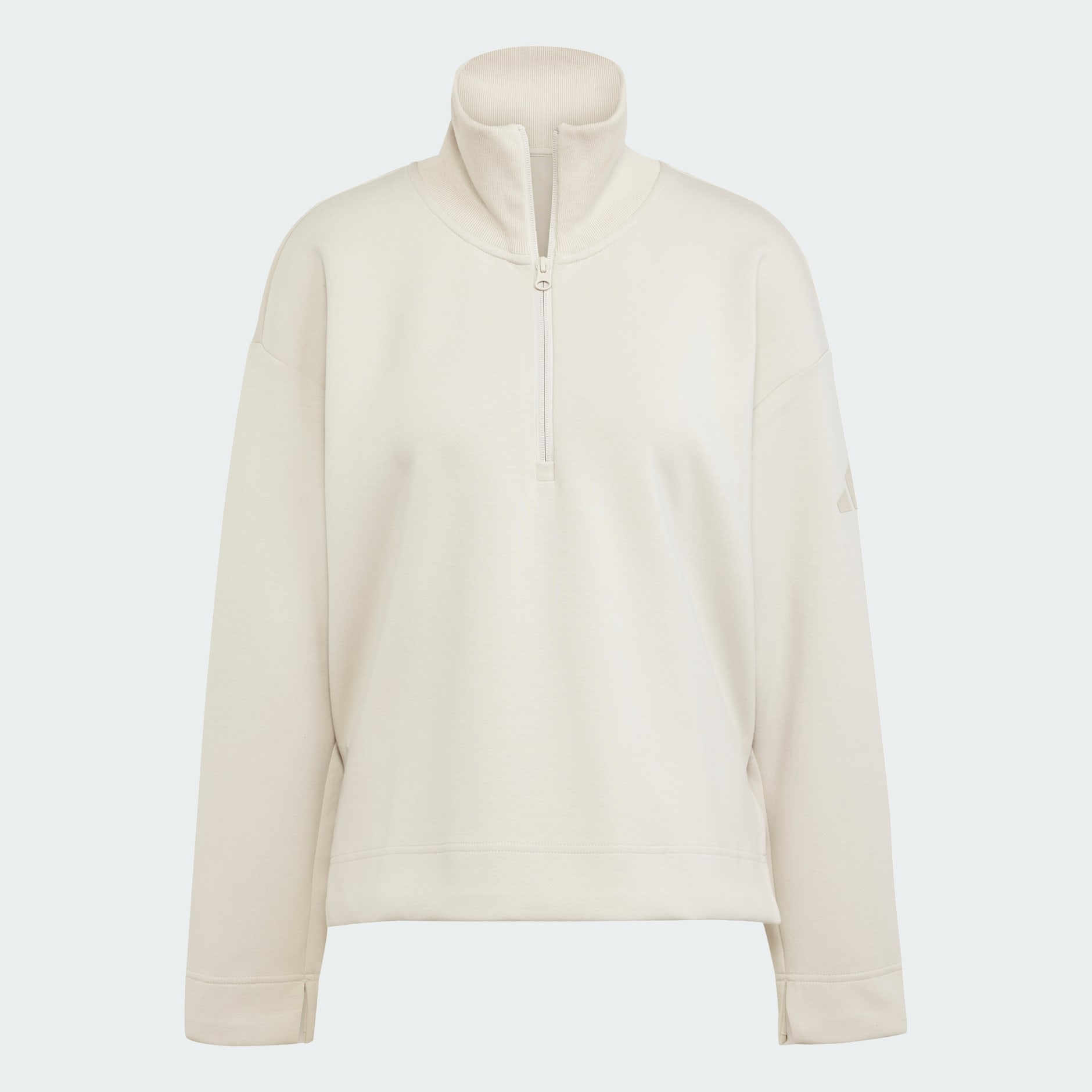 CLOTHING - Soft Lux Quarter-Zip - Beige | adidas Qatar