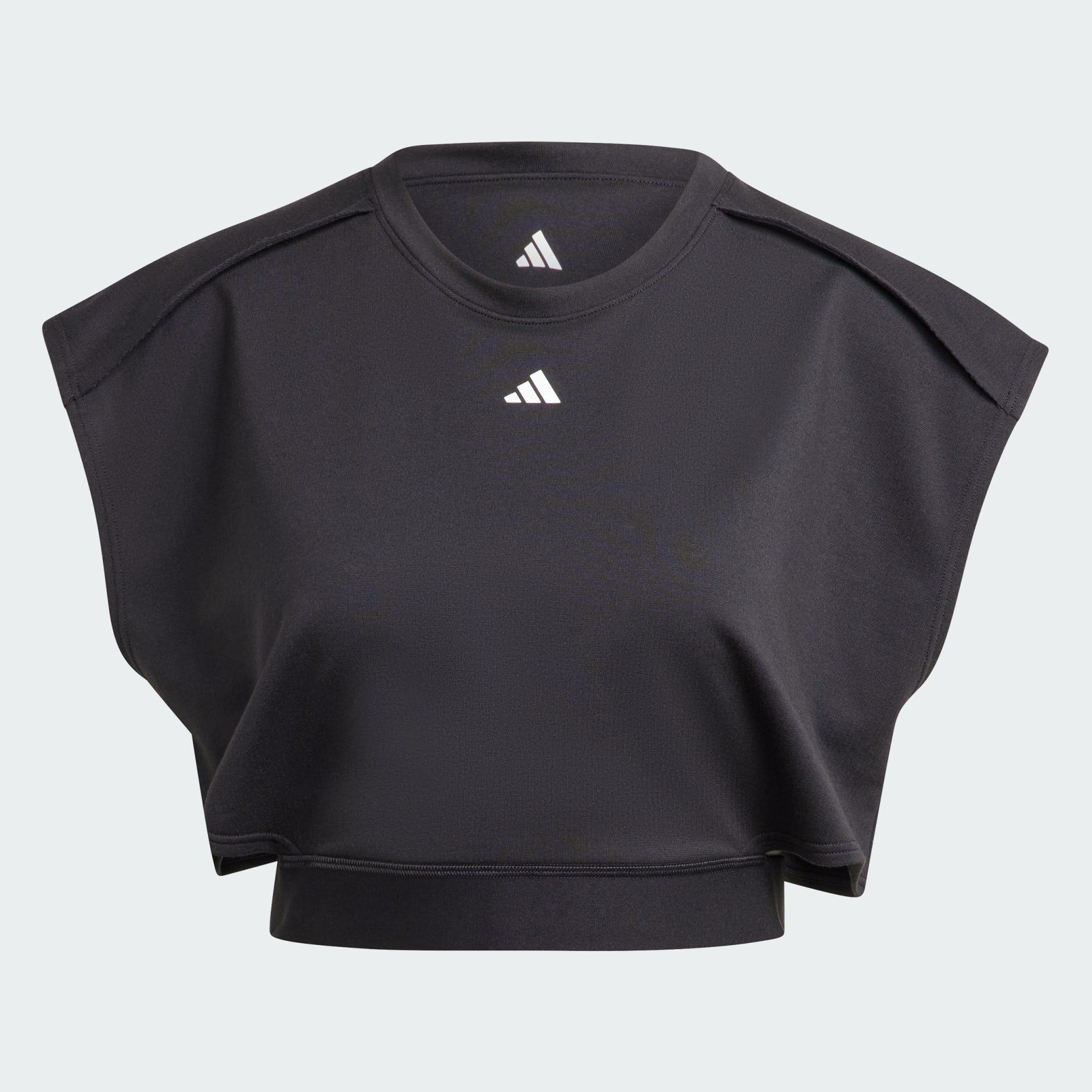 adidas Power AEROREADY Crop Sleeveless Tee - Black | adidas UAE