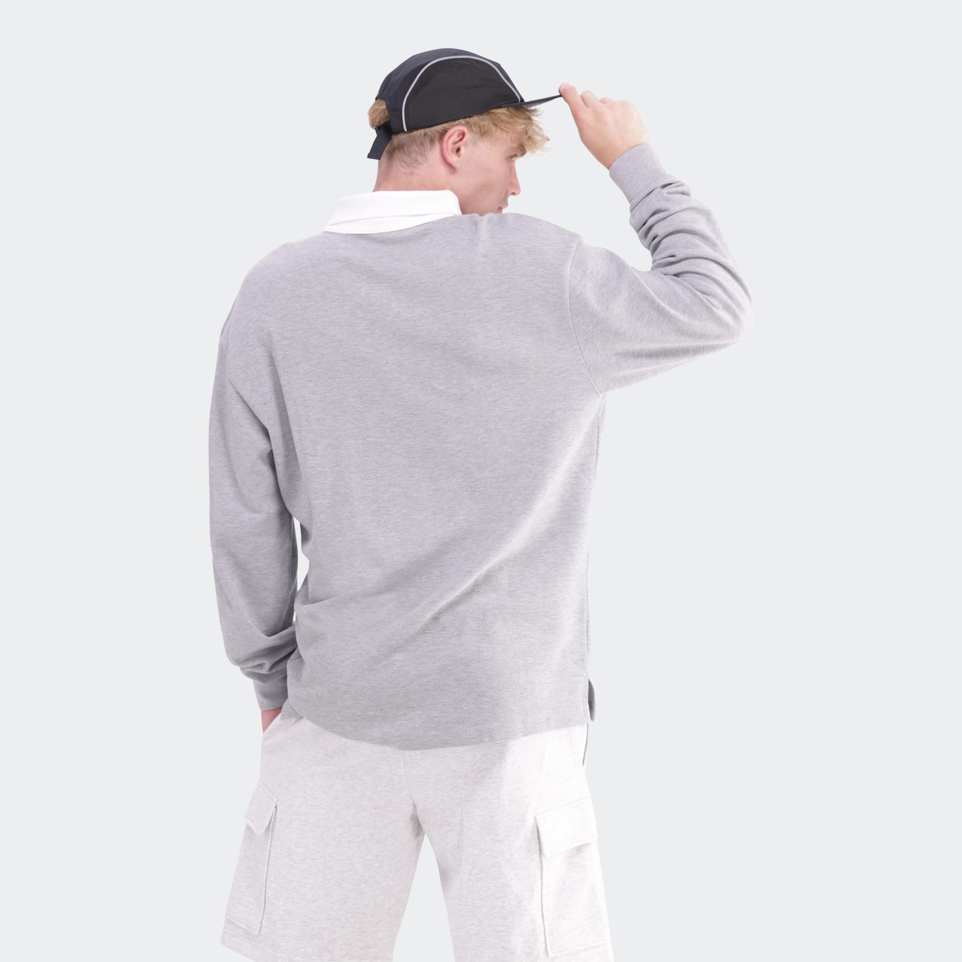 Mens Small Logo Rugby Polo Shirt