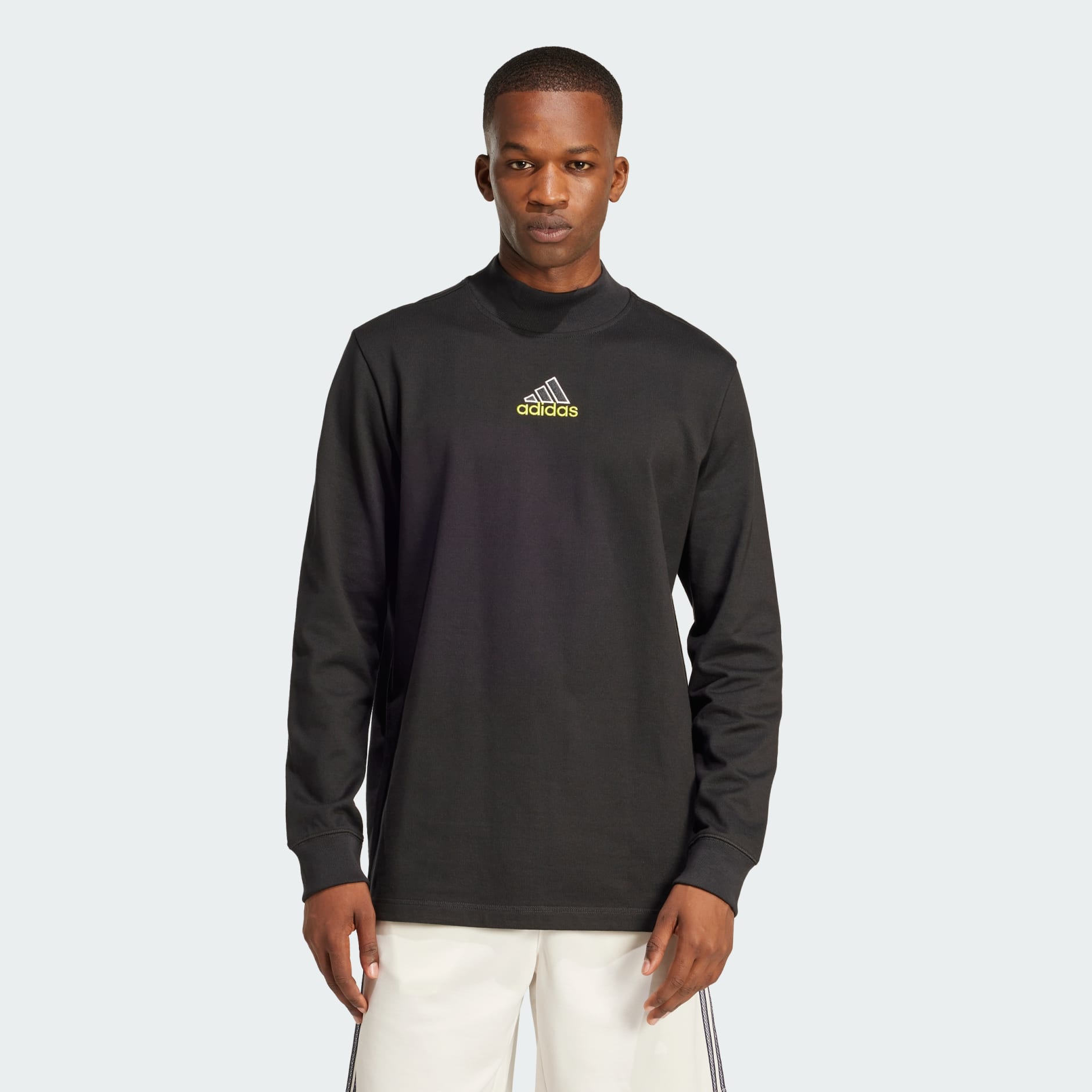 adidas Long Sleeve Mock Neck Q1 Top - Black | adidas LK