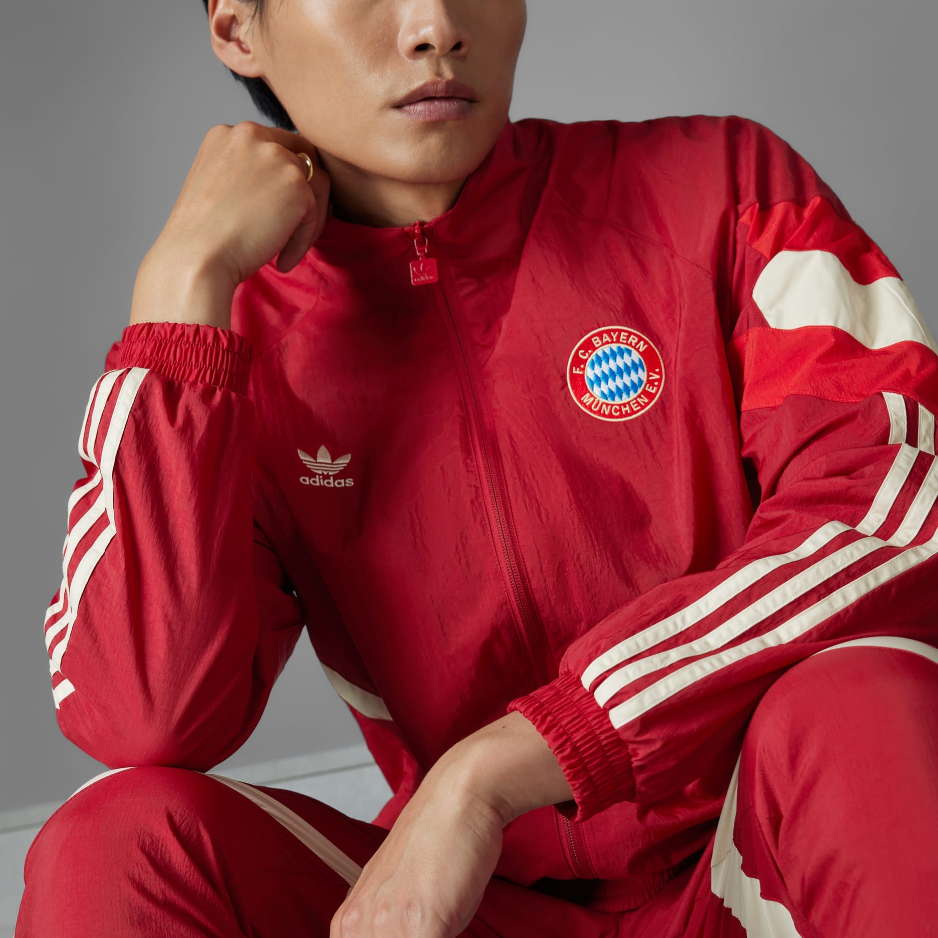 adidas FC Bayern Originals Track Top Burgundy adidas UAE