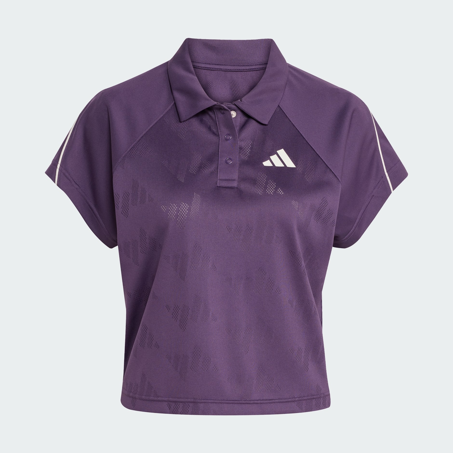 Tricou polo Stadium din jacard, inspirat din tenis, cu 3 dungi