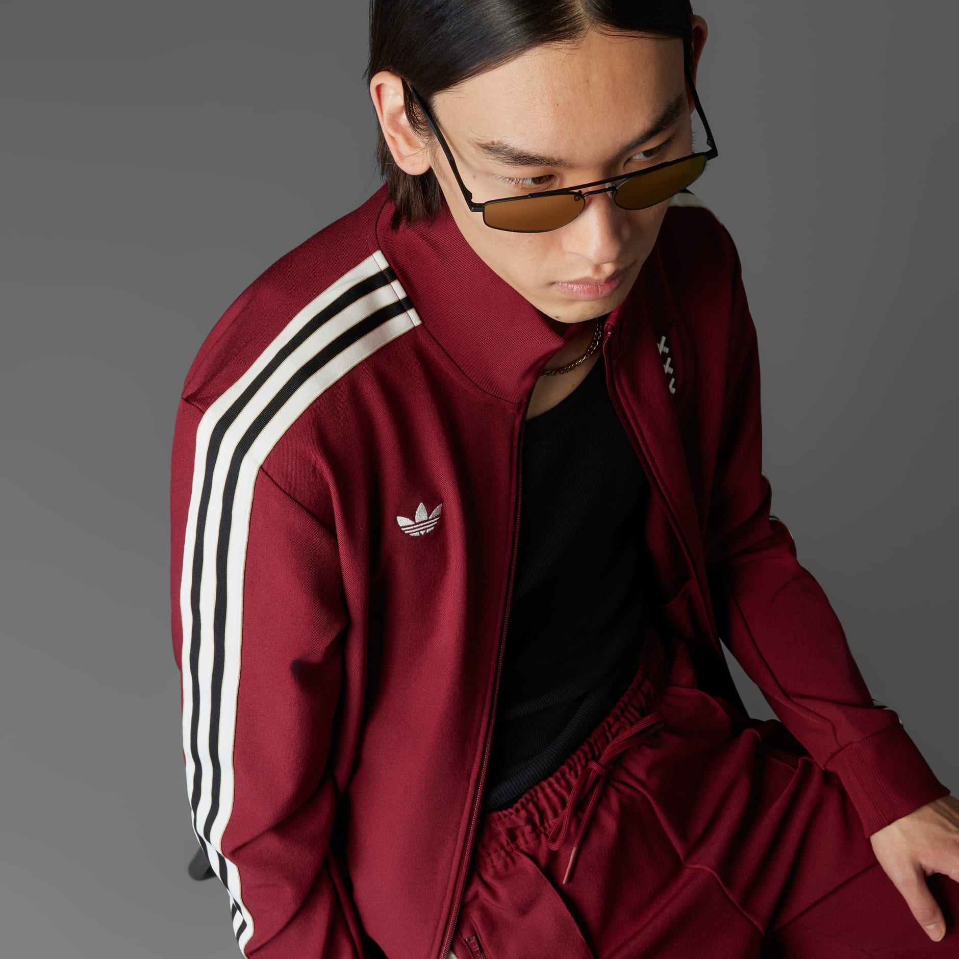 Clothing - Ajax Amsterdam Anniversary Track Top - Burgundy