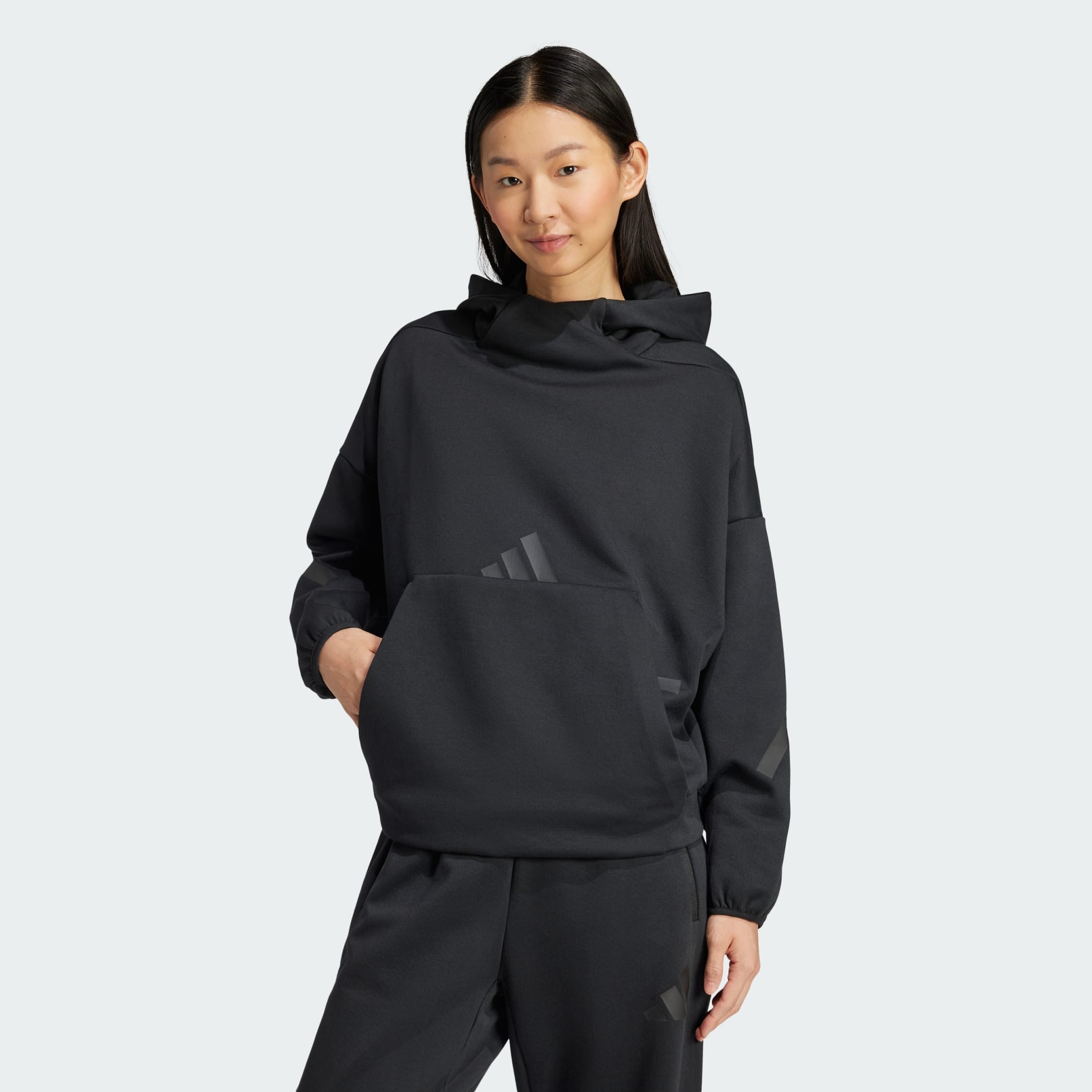 Adidas women's hooded sweatshirt best sale