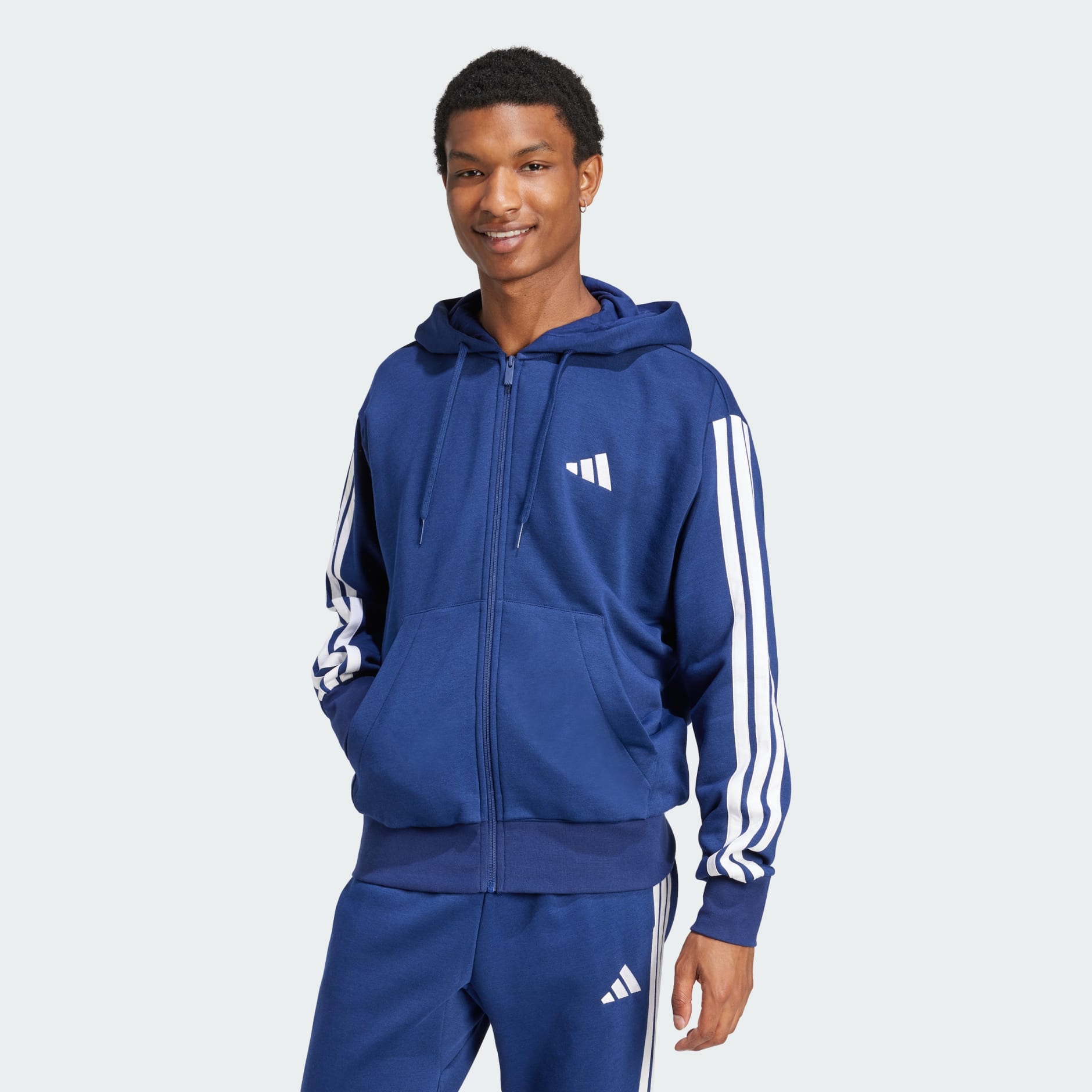 Essentials 3-Stripes Fleece Hoodie