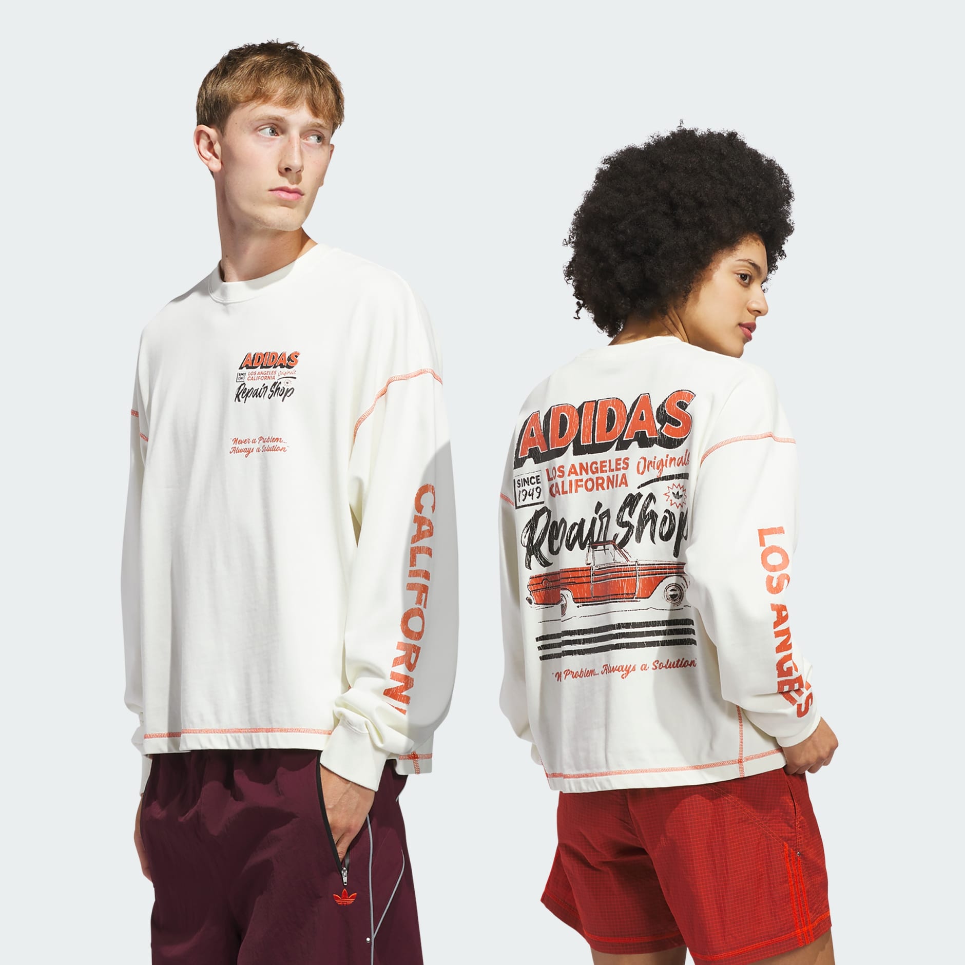 Clothing - Wilshire Long Sleeve Sports Tee - White | adidas Oman