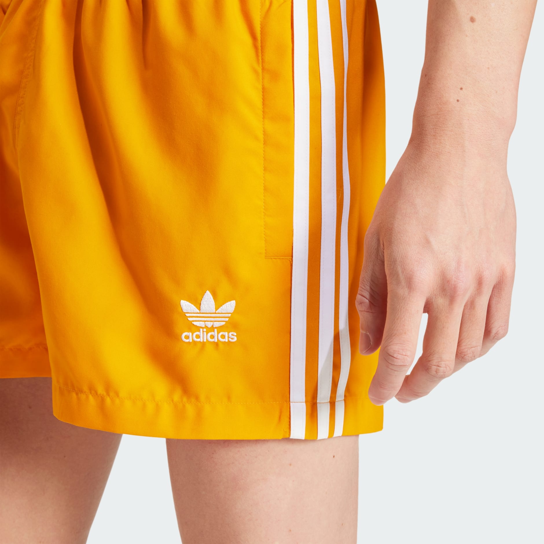 adidas Adicolor 3 Stripes Swim Shorts Orange adidas KE