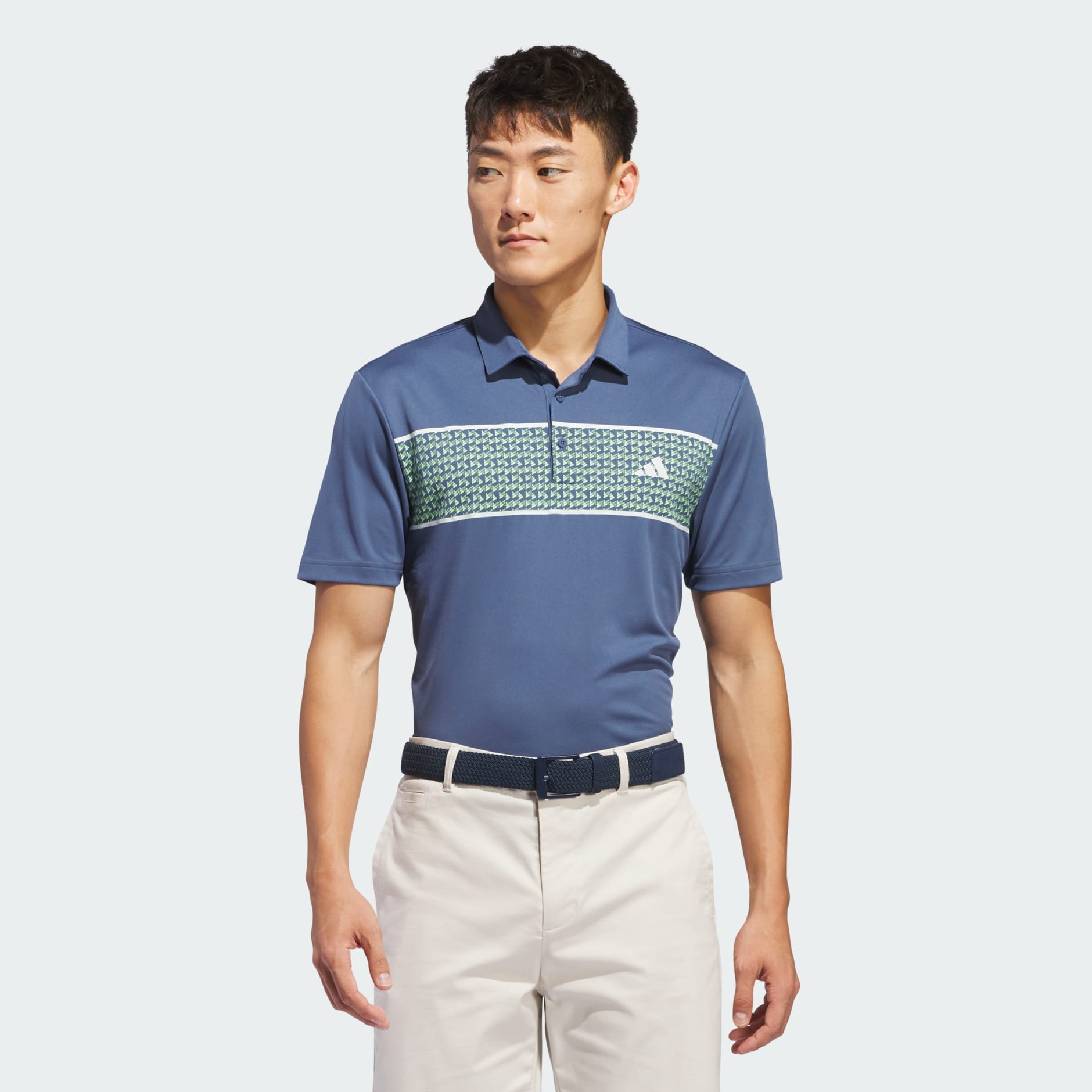 Striped blue 2024 polo shirt