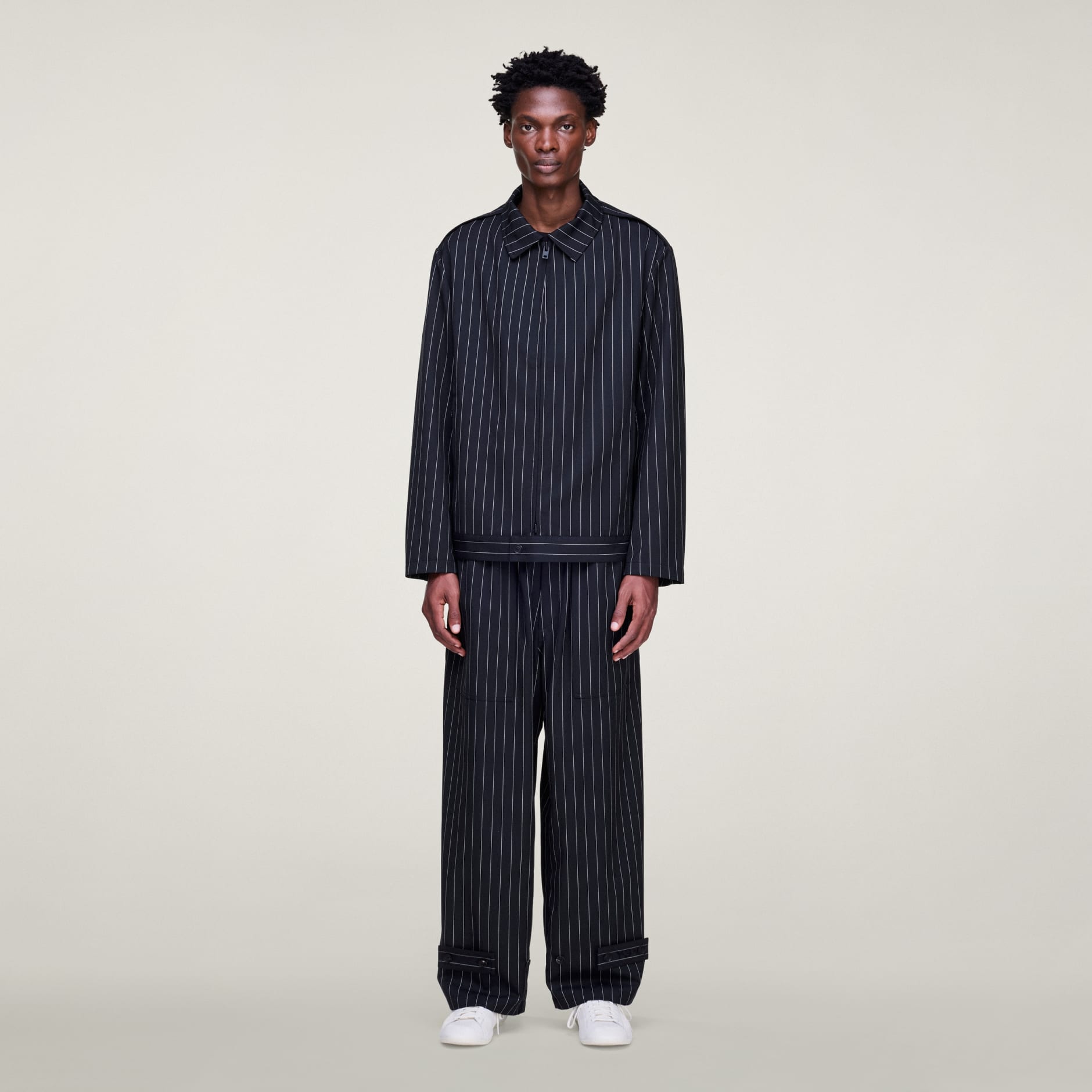 VUNENE HLAČE &Scaron;IROKIH NOGAVICA Y-3 PINSTRIPE REFINED