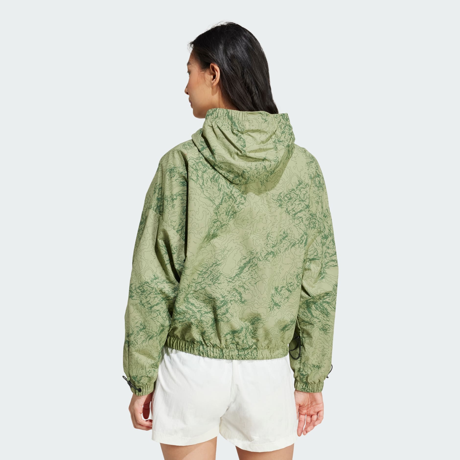 Clothing - City Escape Woven Windbreaker - Green | adidas South Africa
