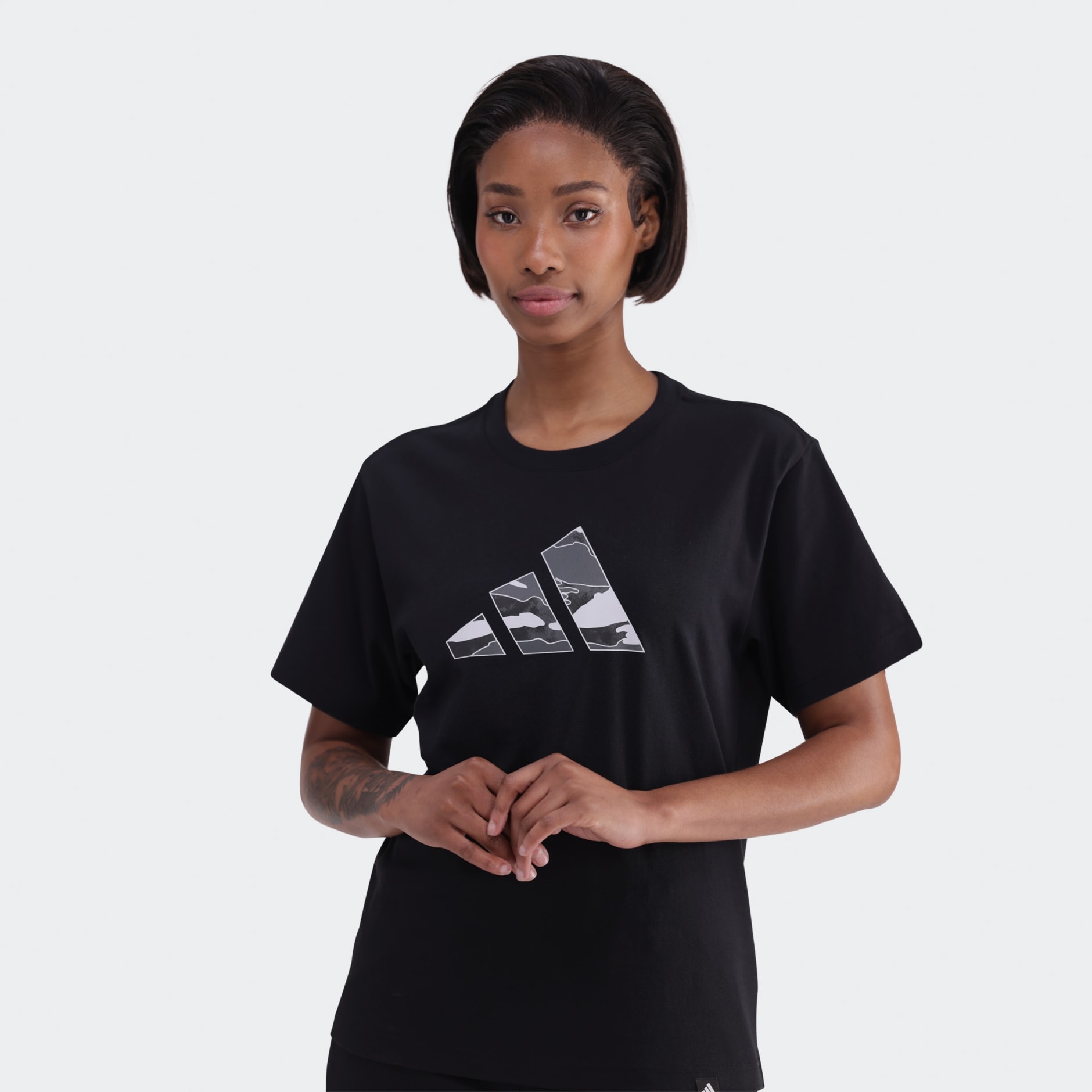 Camo Cropped Graphic T-Shirt