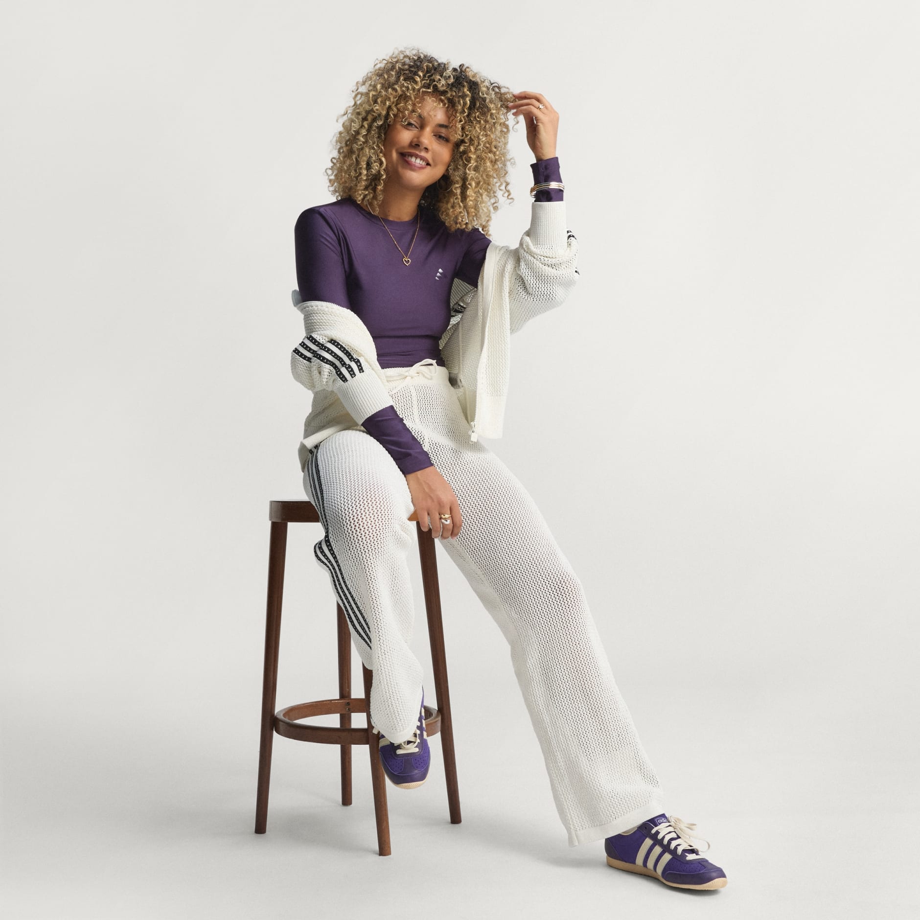 KNITTED CROCHET FIREBIRD TRACK PANTS