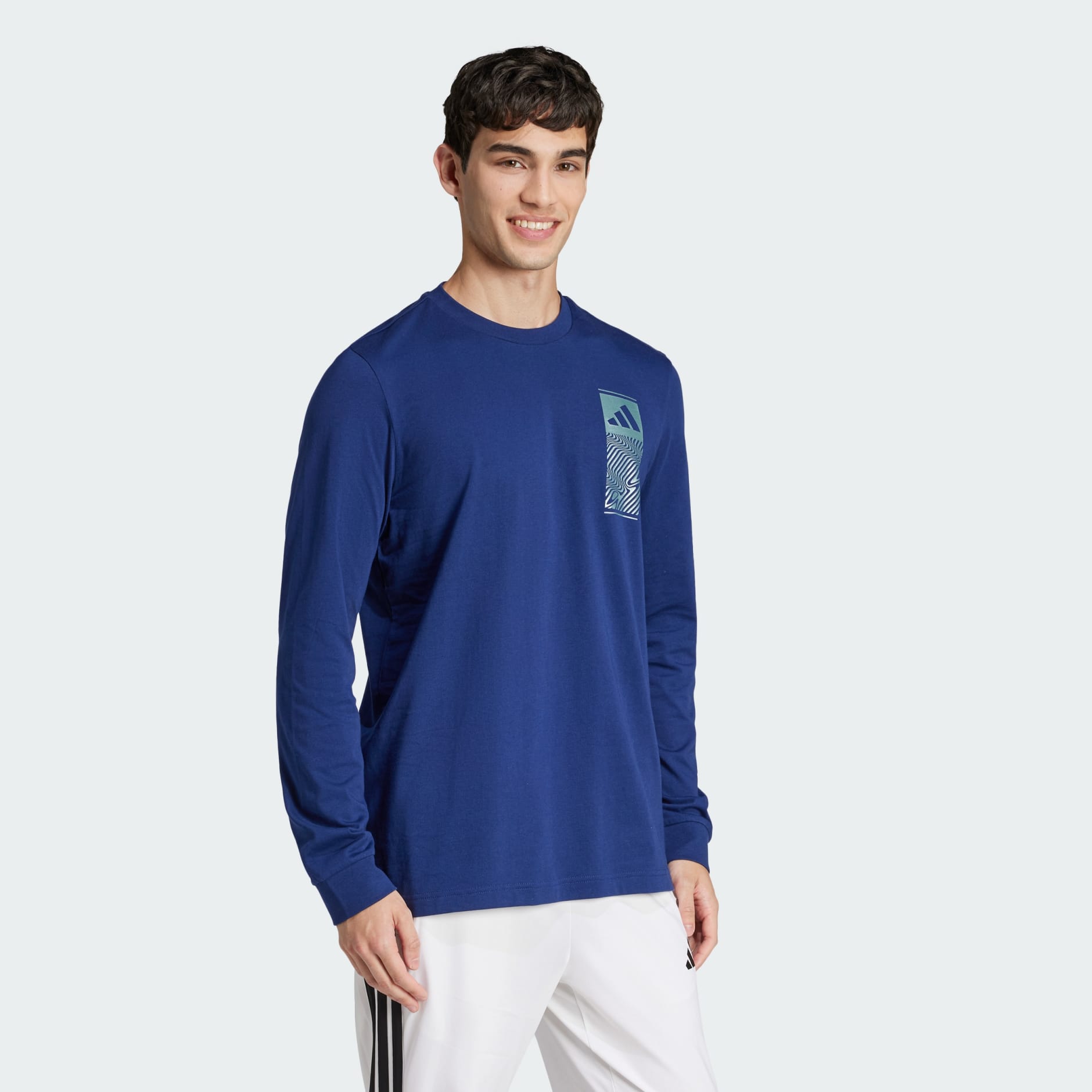 Tech Metallic Long Sleeve Graphic Tee