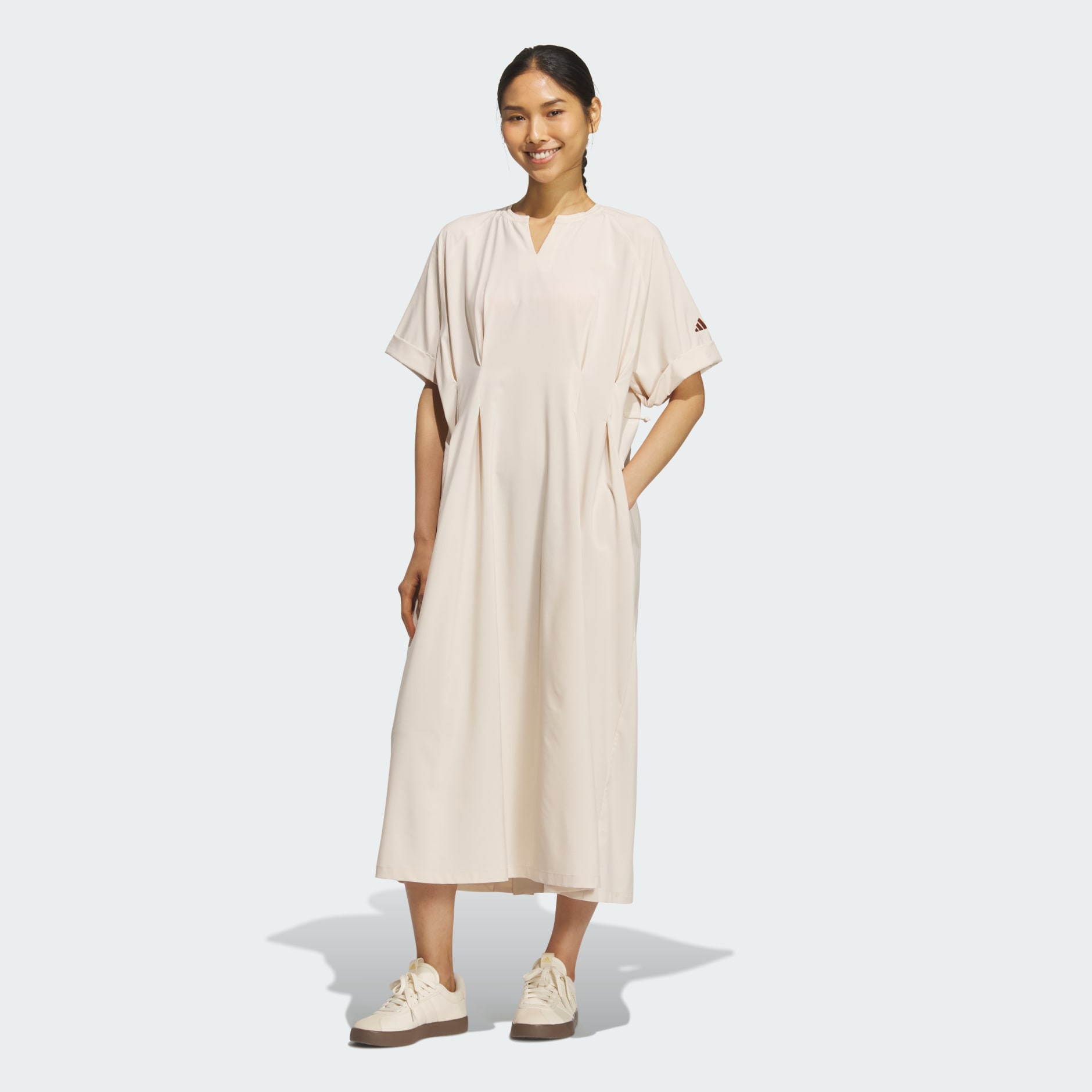 SOFTLUX STRETCH WOVEN LOOSE FIT DRESS
