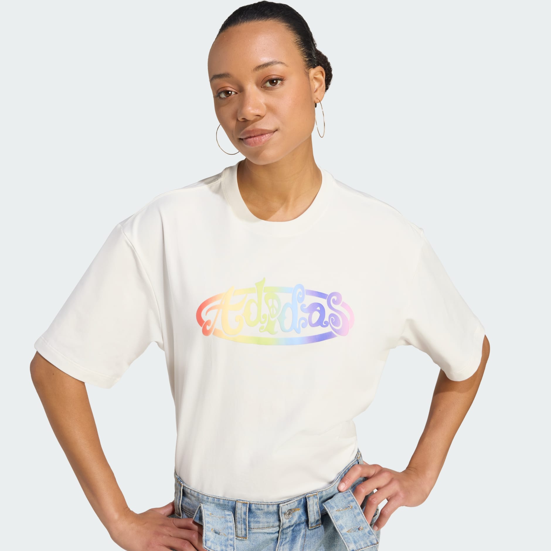 Tricou cu imprimeu grafic adidas x Jeremy Scott