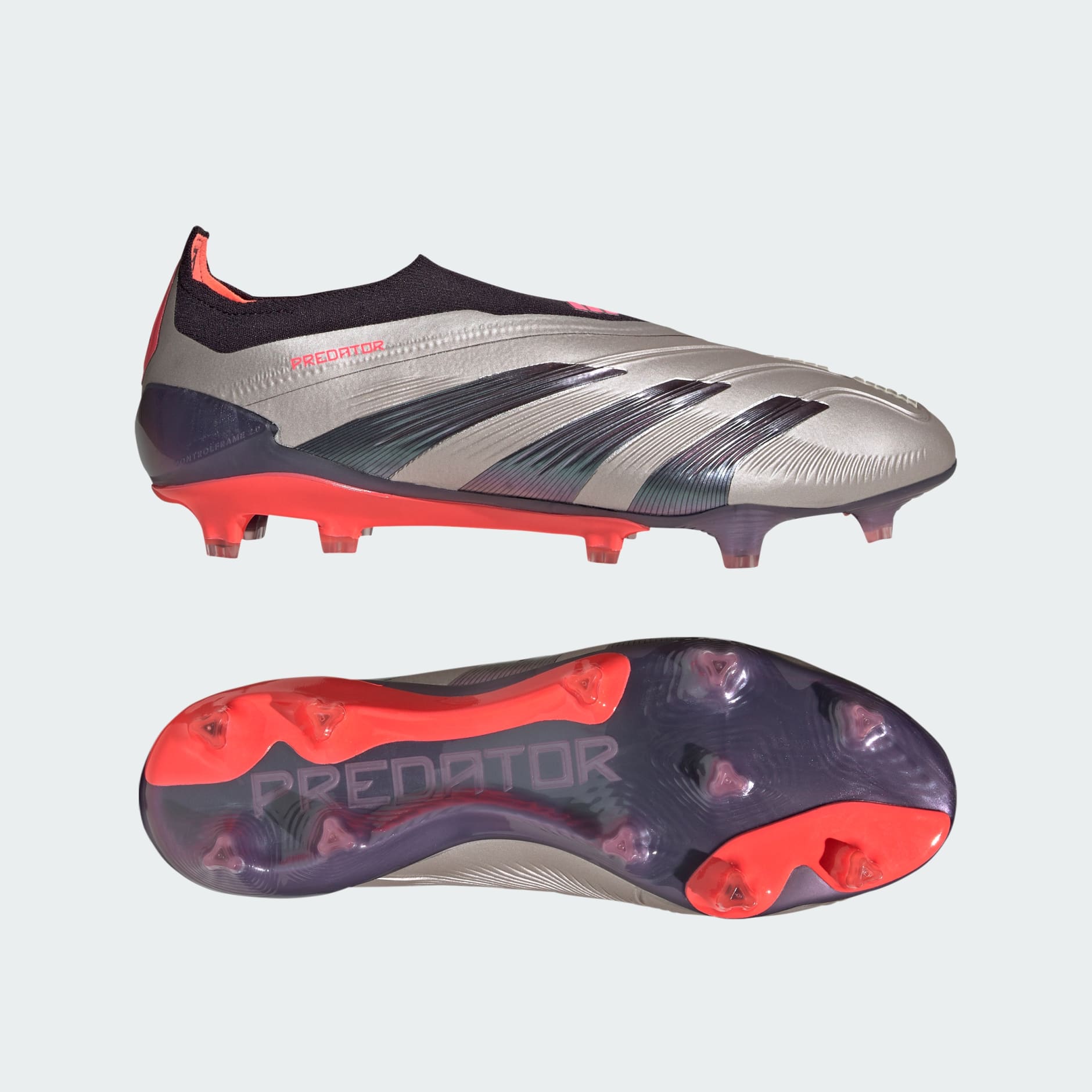 Football Boots Predator Elite Laceless Firm Ground Boots Grey adidas Bahrain