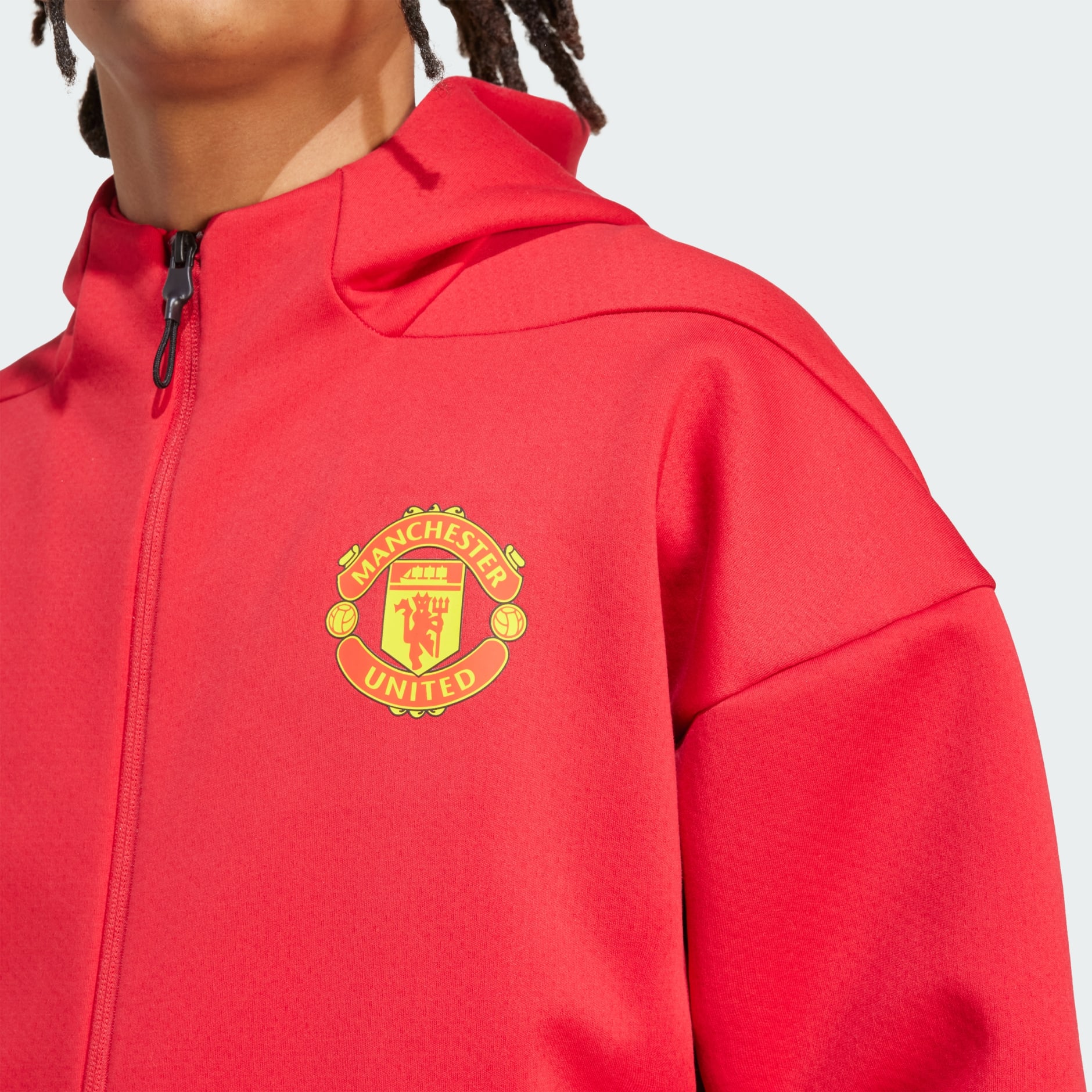 お歳暮ならオンライン Manchester United ADIDAS Z.N.E. Anthem Jacket - Red | adidas 応援グッズ