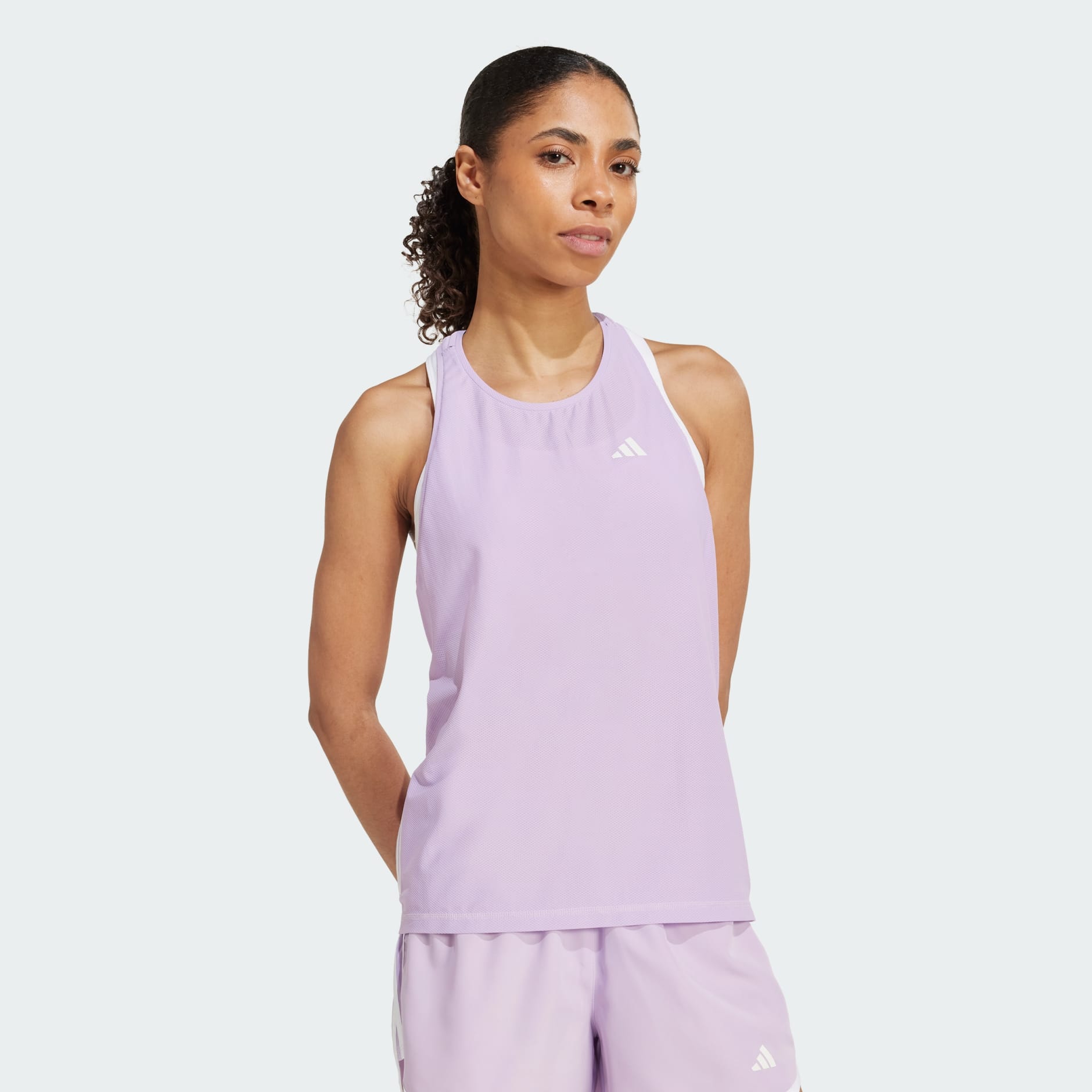 Clothing - Own The Run Tank Top - Purple | adidas South Africa