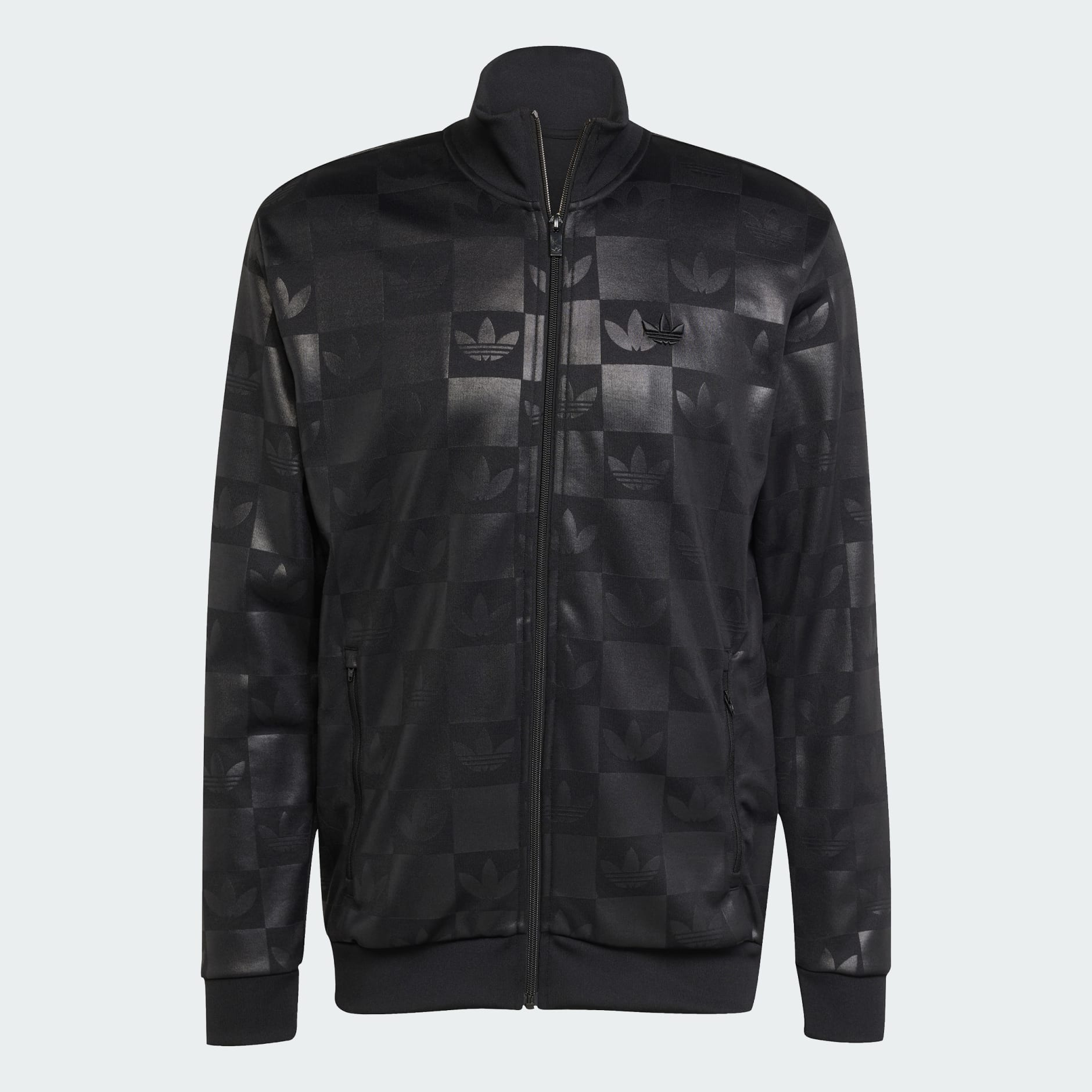 Clothing - Monogram All Over Print Regular Track Top - Black